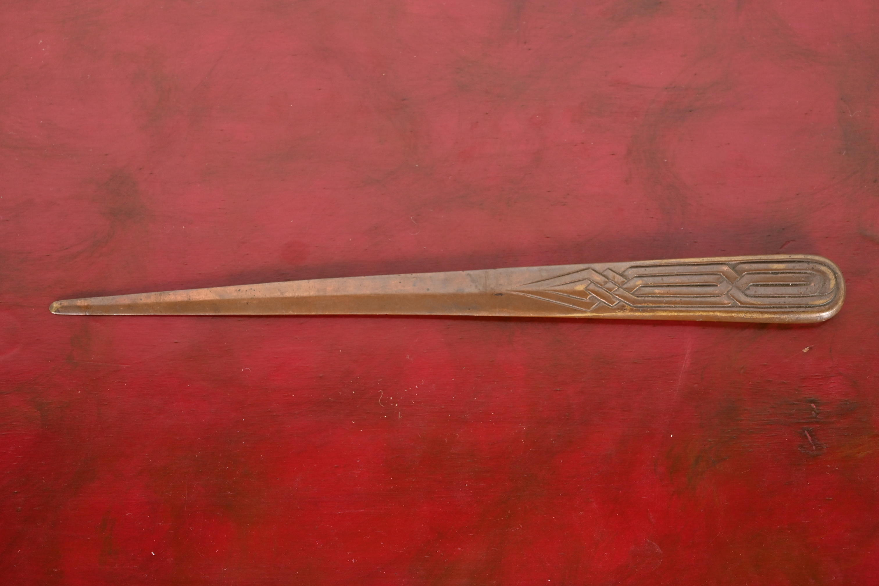 Tiffany Studios New York Zodiac Bronze Letter Opener