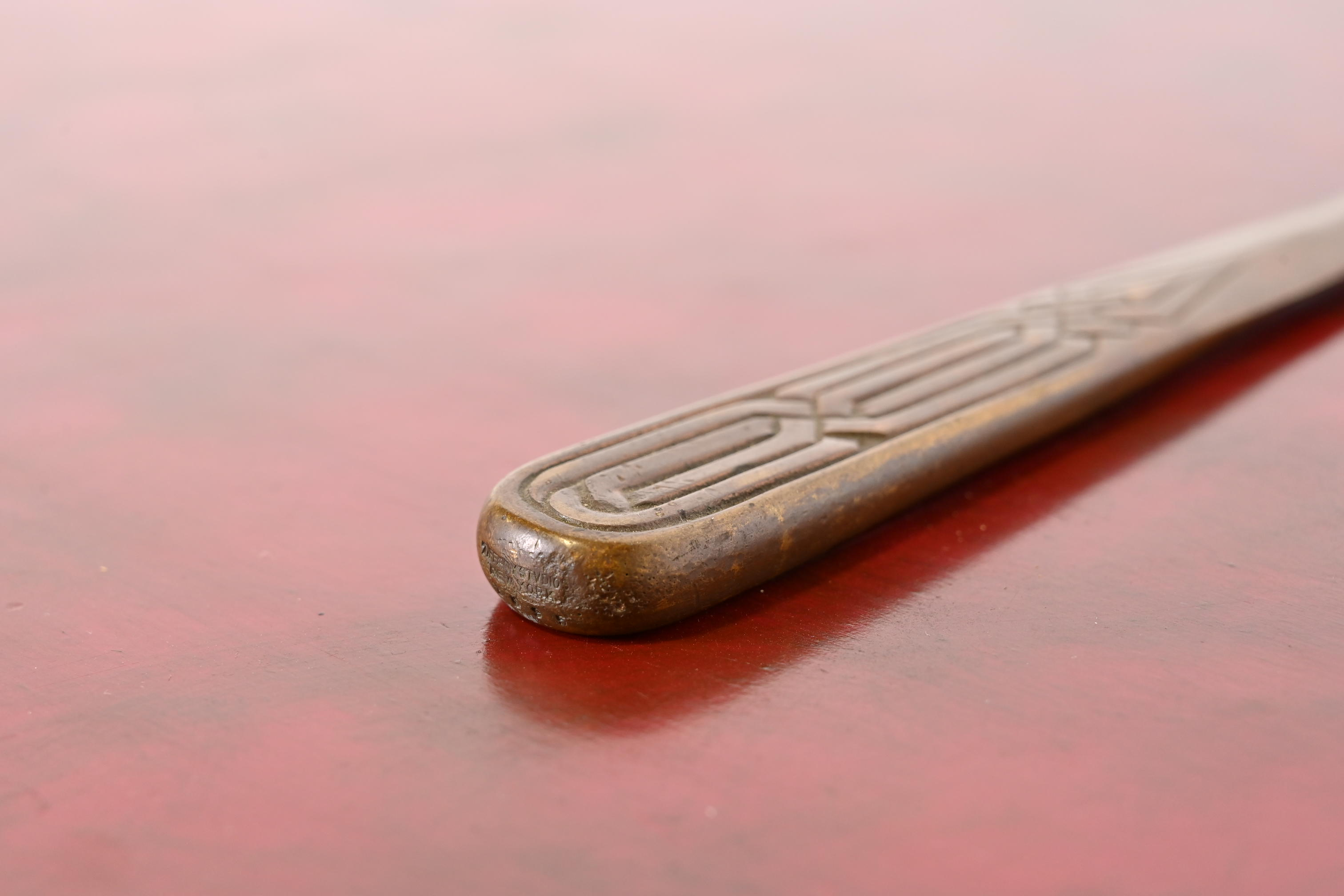 Tiffany Studios New York Zodiac Bronze Letter Opener - Image 10