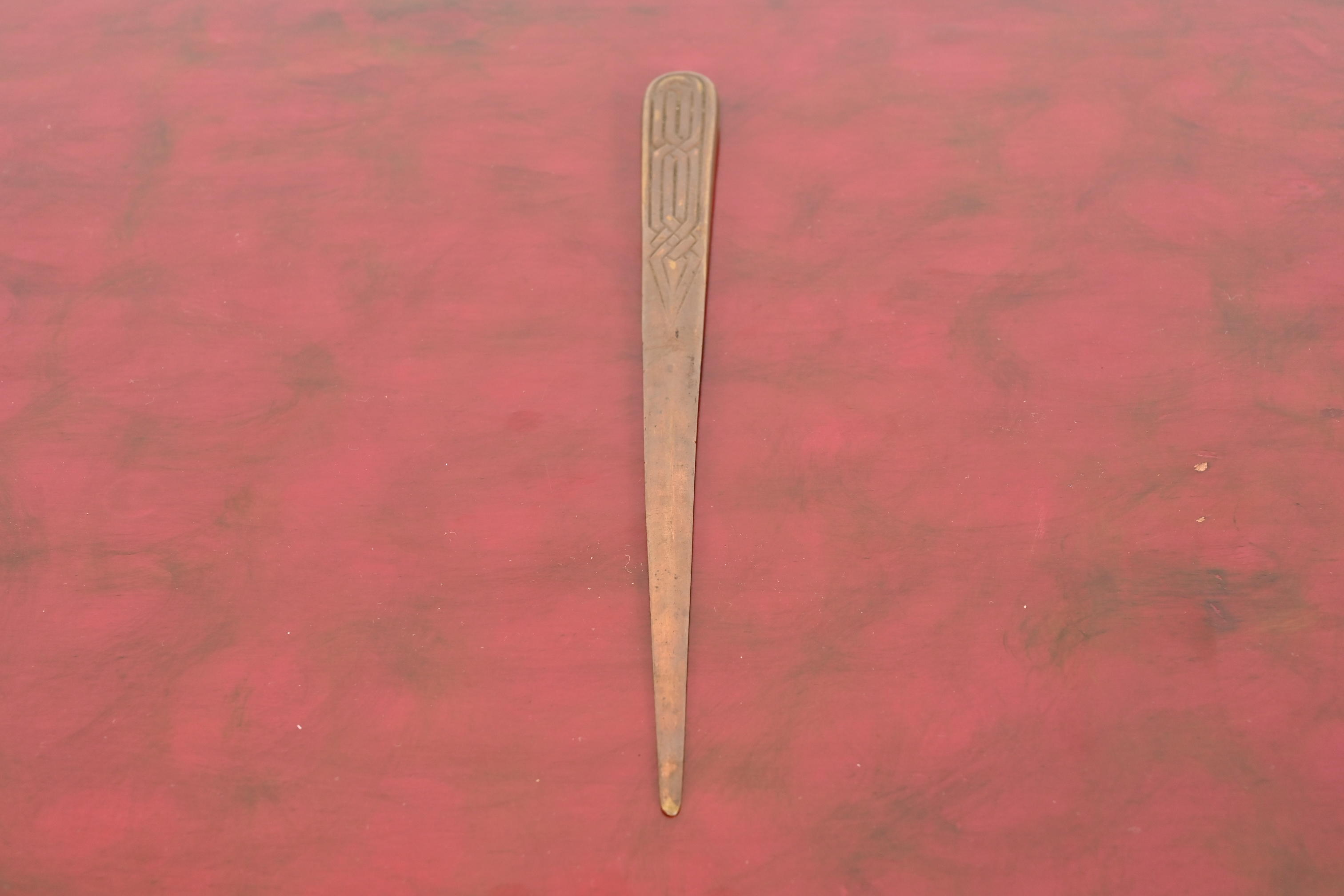 Tiffany Studios New York Zodiac Bronze Letter Opener - Image 8