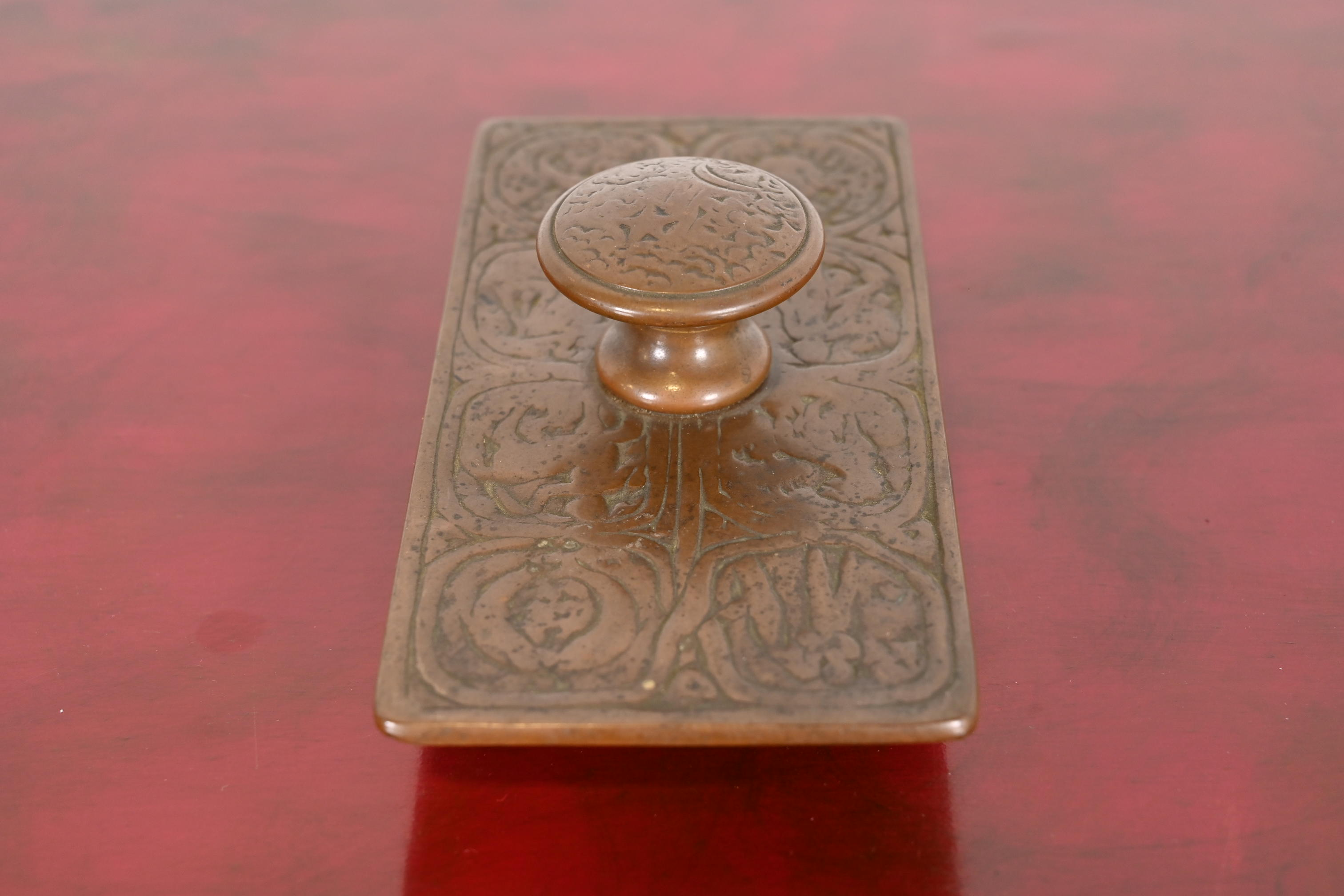 Tiffany Studios New York Zodiac Bronze Rocker Blotter - Image 9