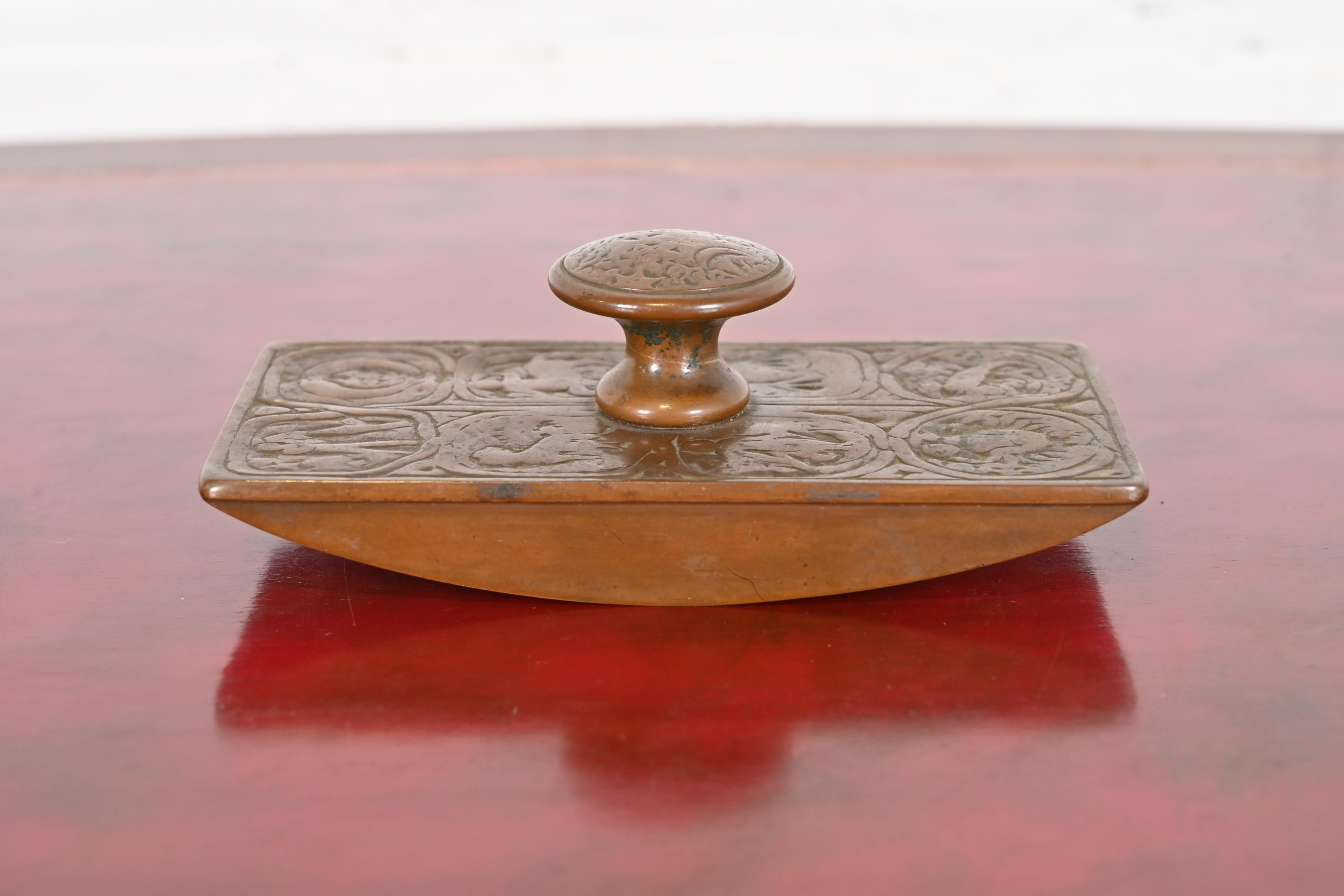 Tiffany Studios New York Zodiac Bronze Rocker Blotter - Image 3