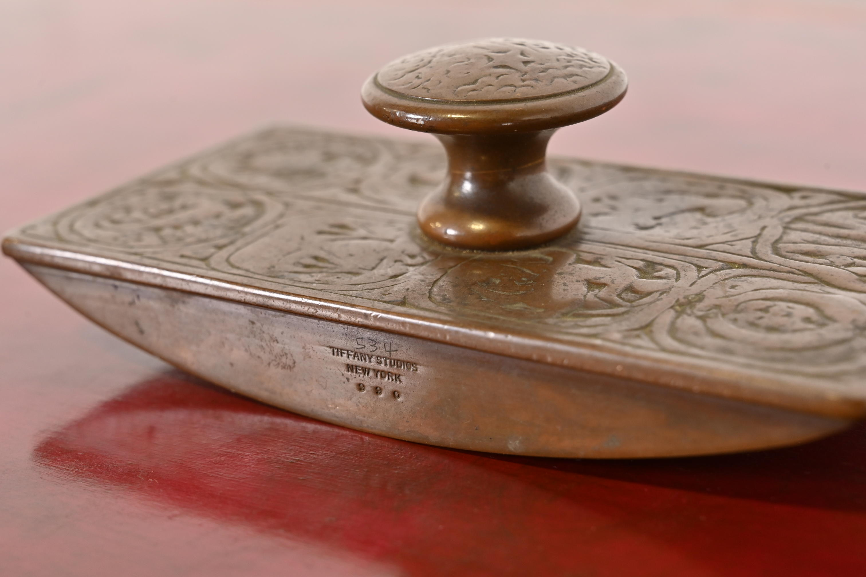 Tiffany Studios New York Zodiac Bronze Rocker Blotter - Image 11