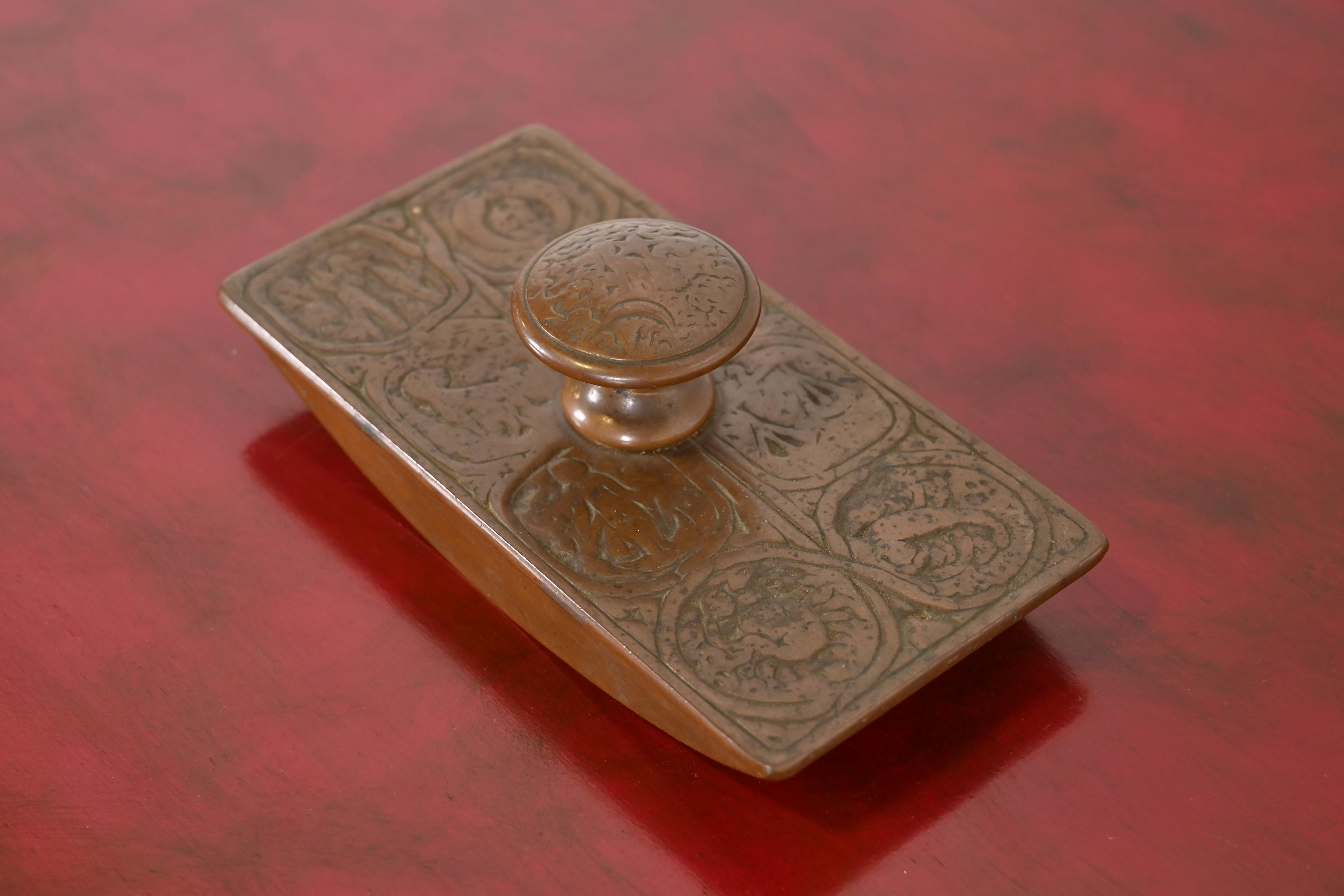 Tiffany Studios New York Zodiac Bronze Rocker Blotter - Image 6