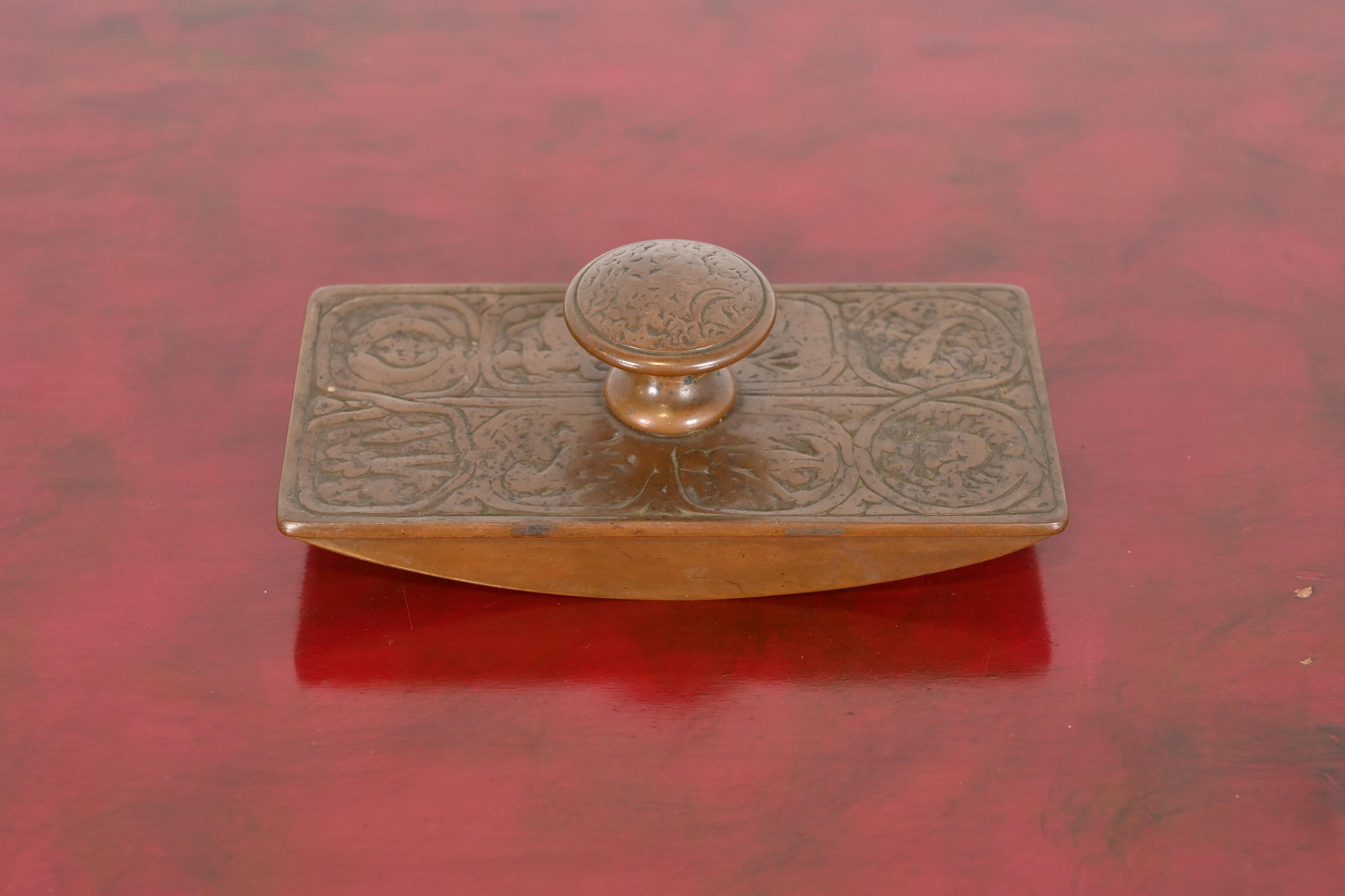 Tiffany Studios New York Zodiac Bronze Rocker Blotter - Image 4