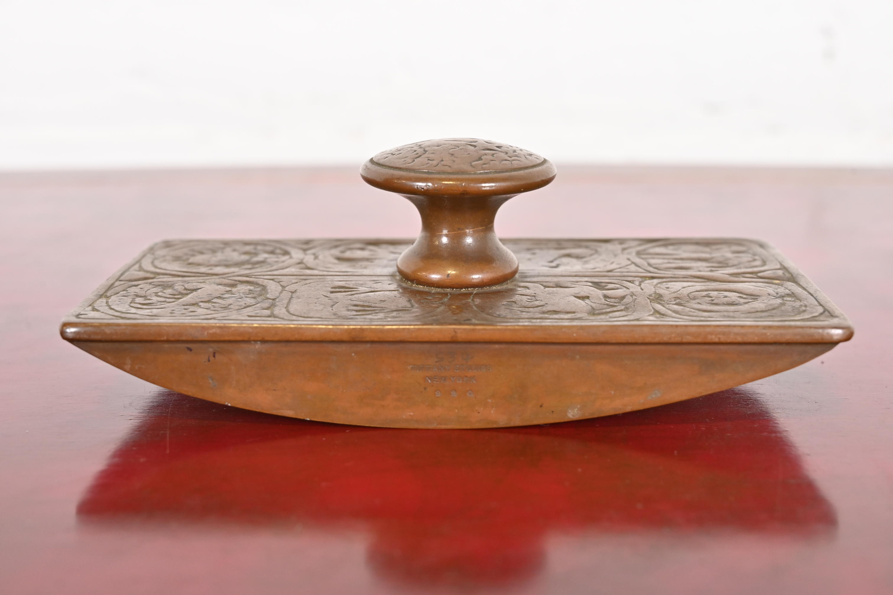 Tiffany Studios New York Zodiac Bronze Rocker Blotter - Image 8