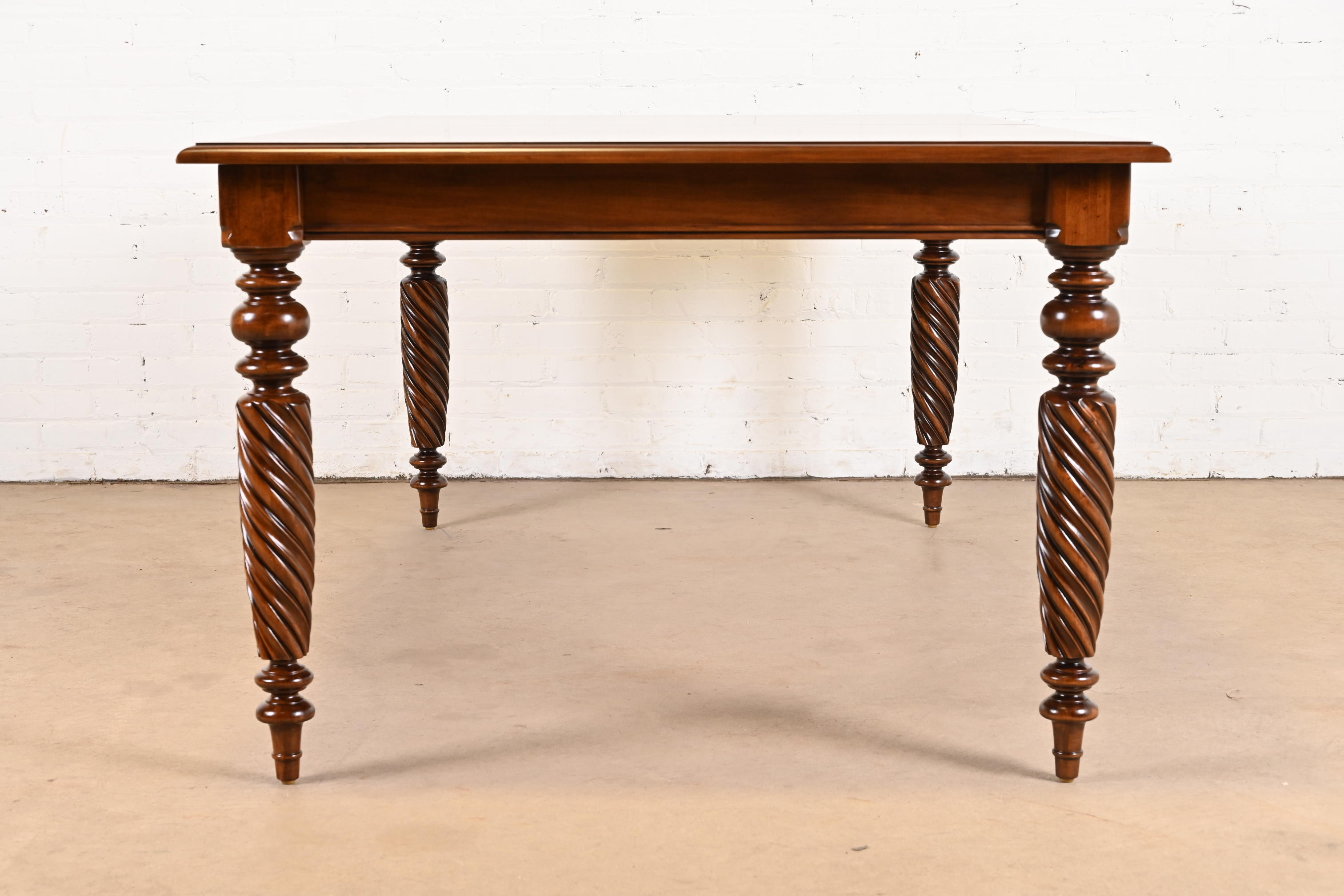 Ethan Allen British Colonial Solid Maple Extension Dining Table, Newly Refinished - Image 10
