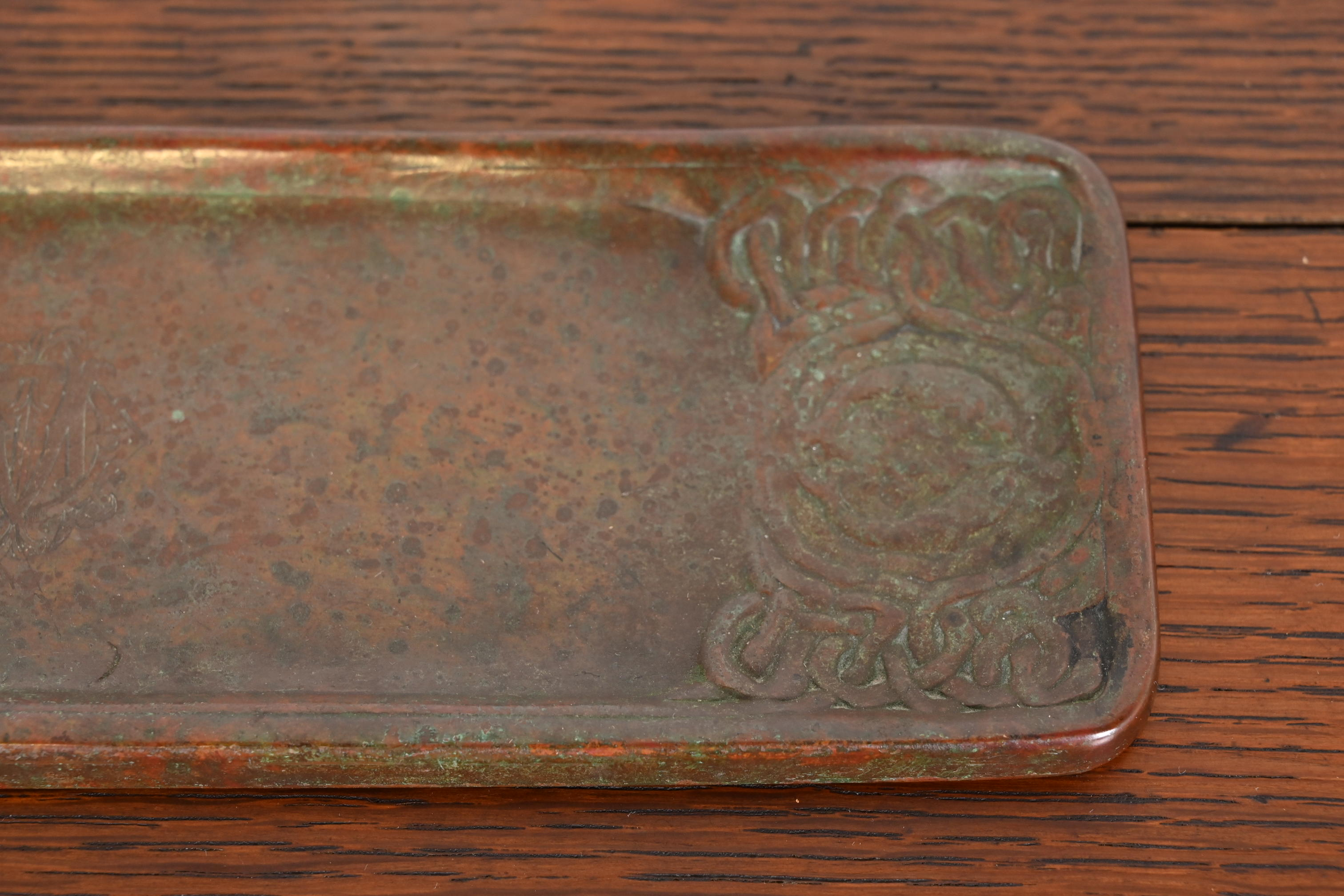 Tiffany Studios New York Zodiac Bronze Pen Tray - Image 7