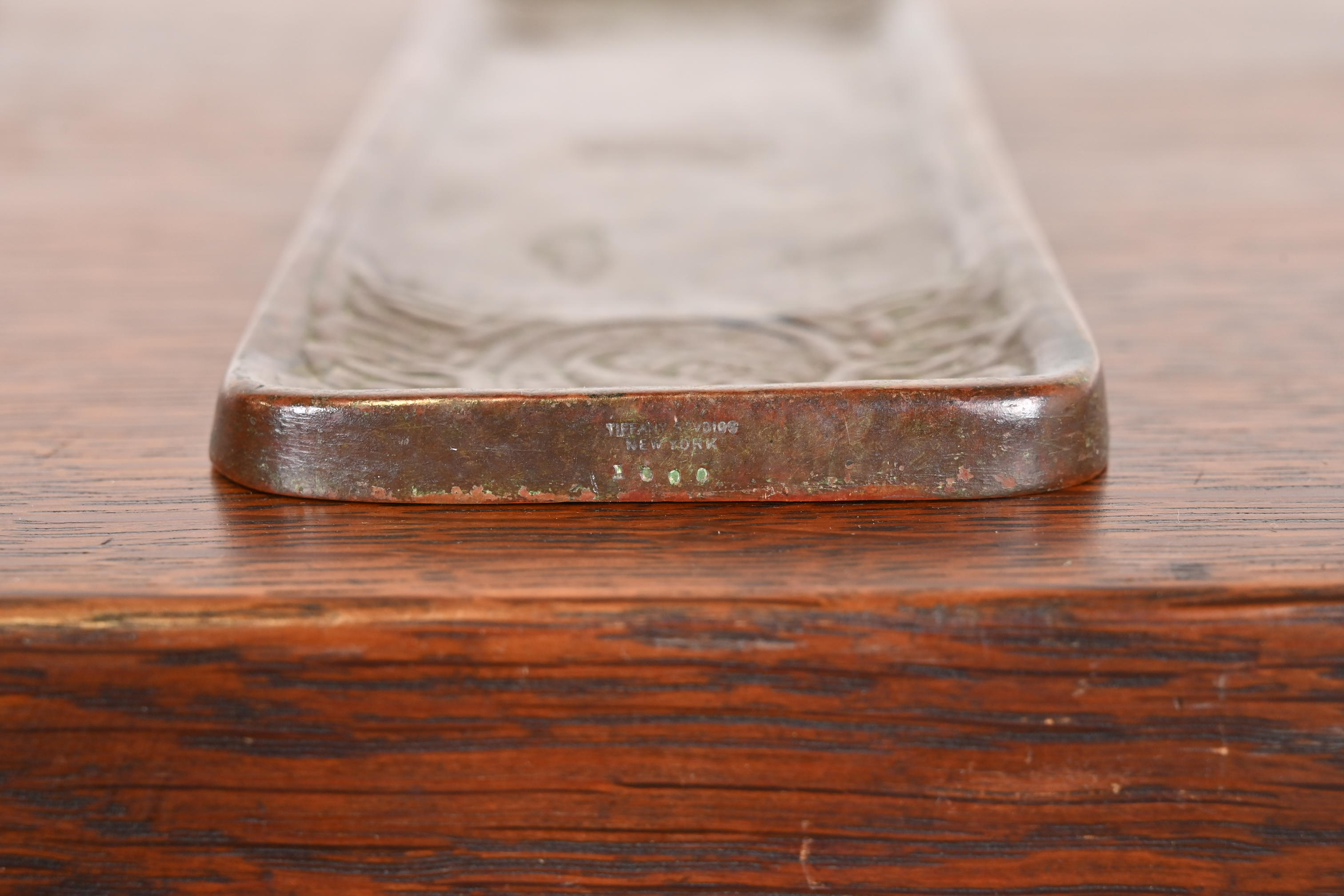 Tiffany Studios New York Zodiac Bronze Pen Tray - Image 10