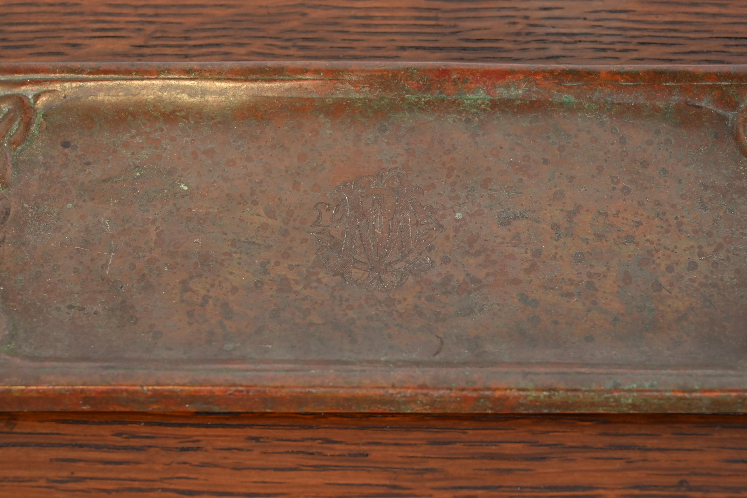 Tiffany Studios New York Zodiac Bronze Pen Tray - Image 6