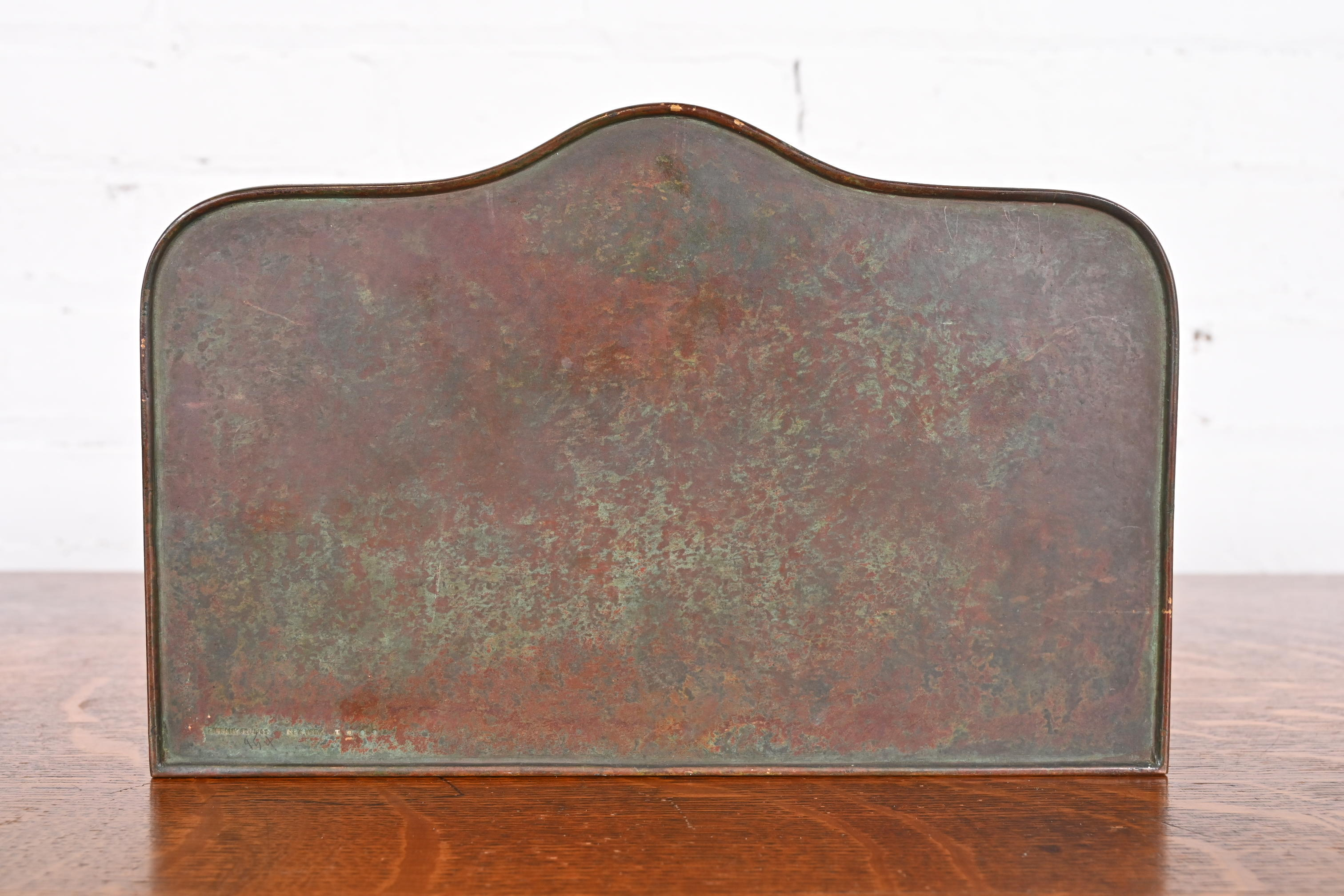 Tiffany Studios New York Zodiac Patinated Bronze Letter Rack, Circa 1910 - Image 10
