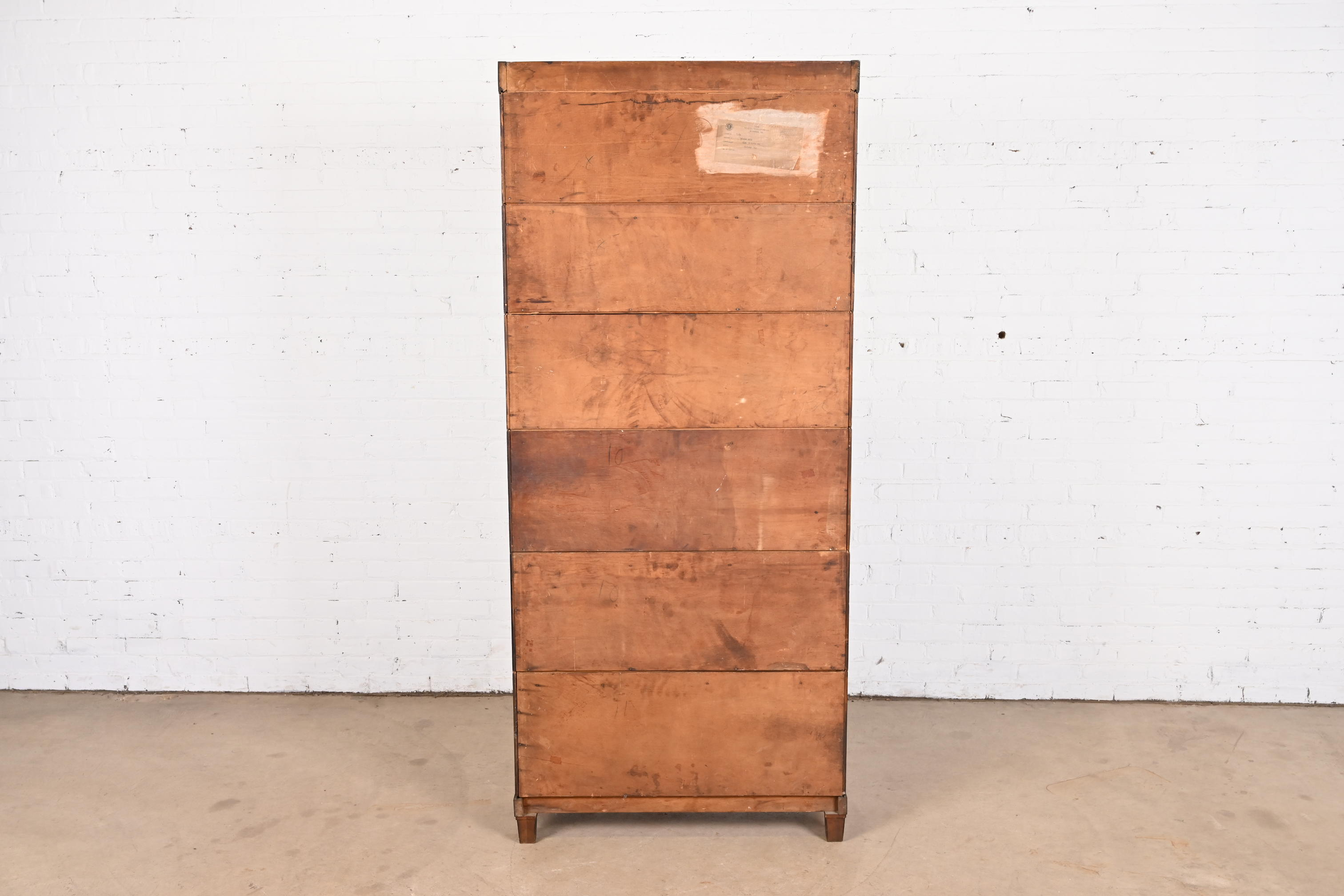 Antique Arts & Crafts Mahogany Viking Six-Stack Barrister Bookcase, Circa 1900 - Image 8