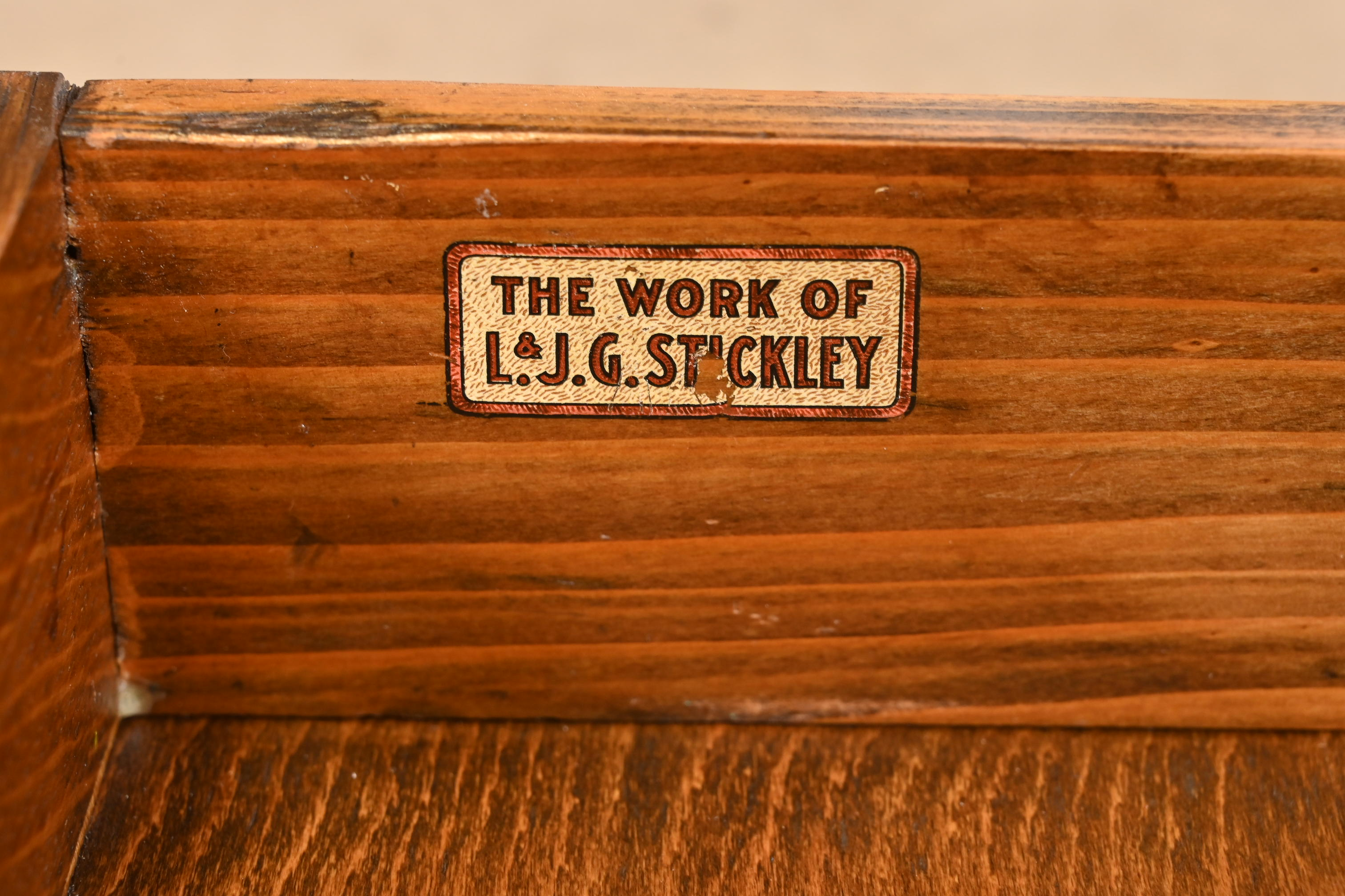 Antique Stickley Mission Oak Arts & Crafts Desk or Library Table, Newly Restored - Image 7