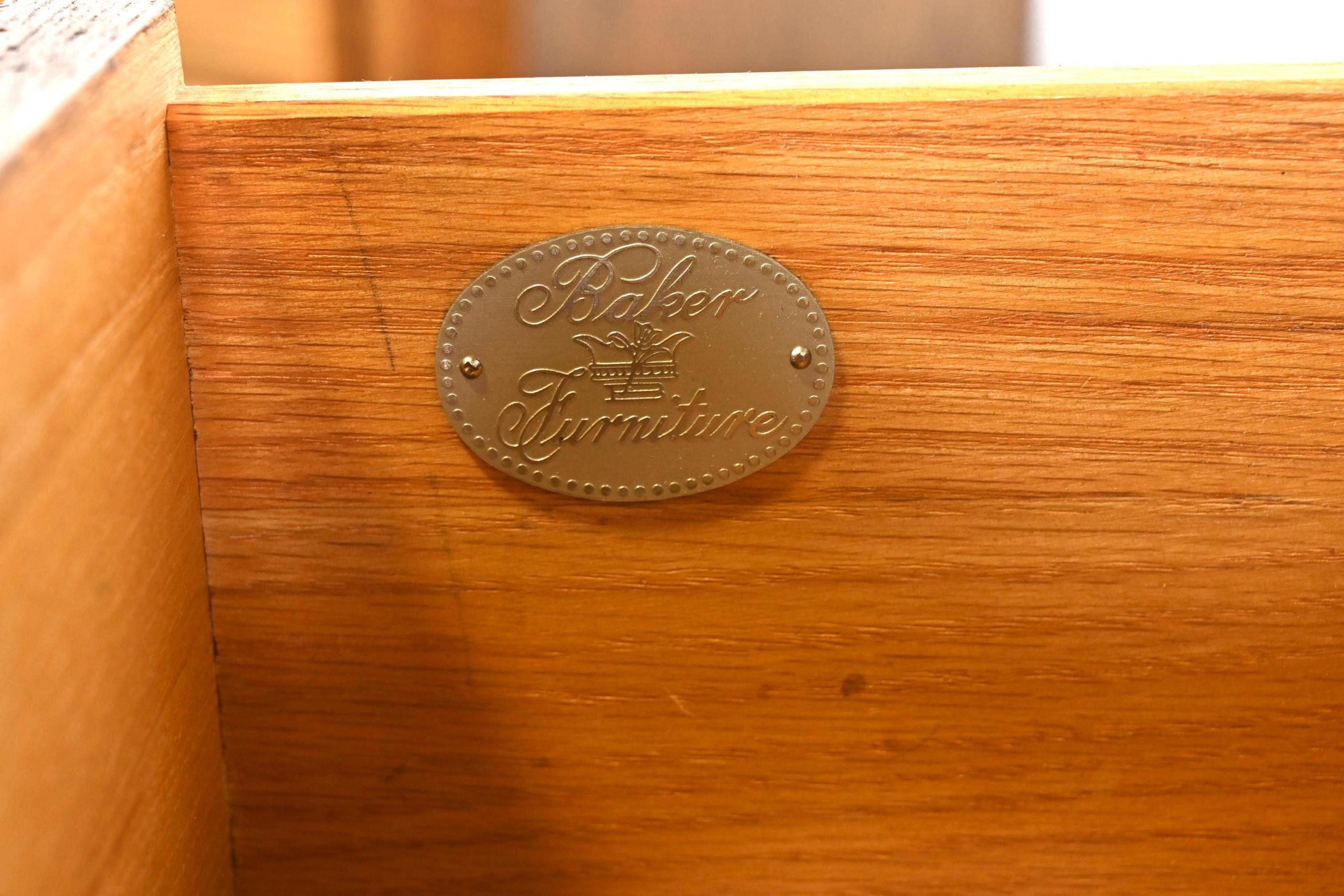 Baker Furniture Dutch Oak Bombe Chest or Commode - Image 8