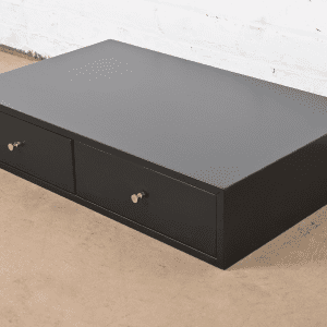 Paul McCobb for Directional Black Lacquered Two Drawer Jewelry Chest, Newly Refinished