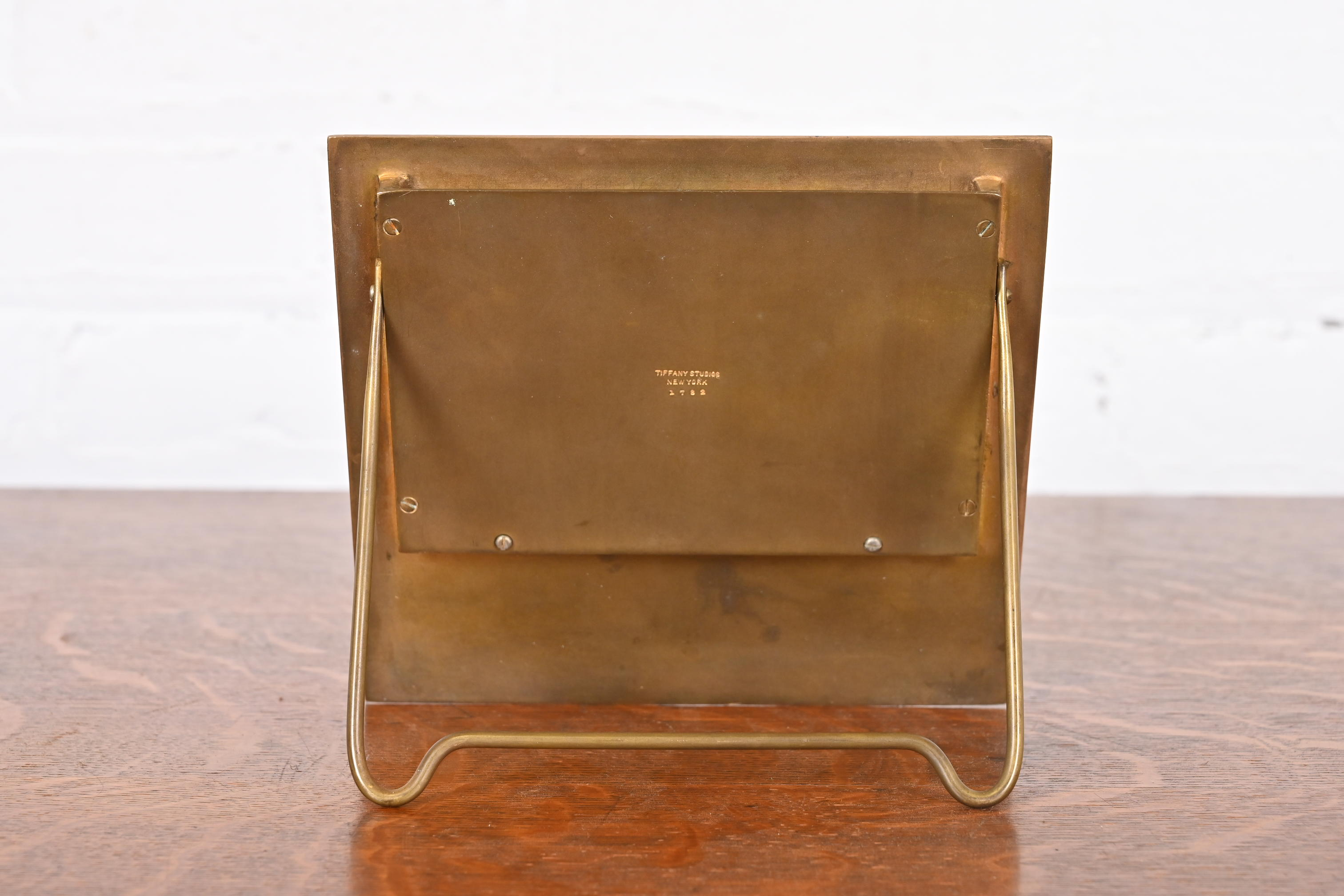 Tiffany Studios New York Adam Bronze Doré Desk Calendar Frame or Picture Frame - Image 10