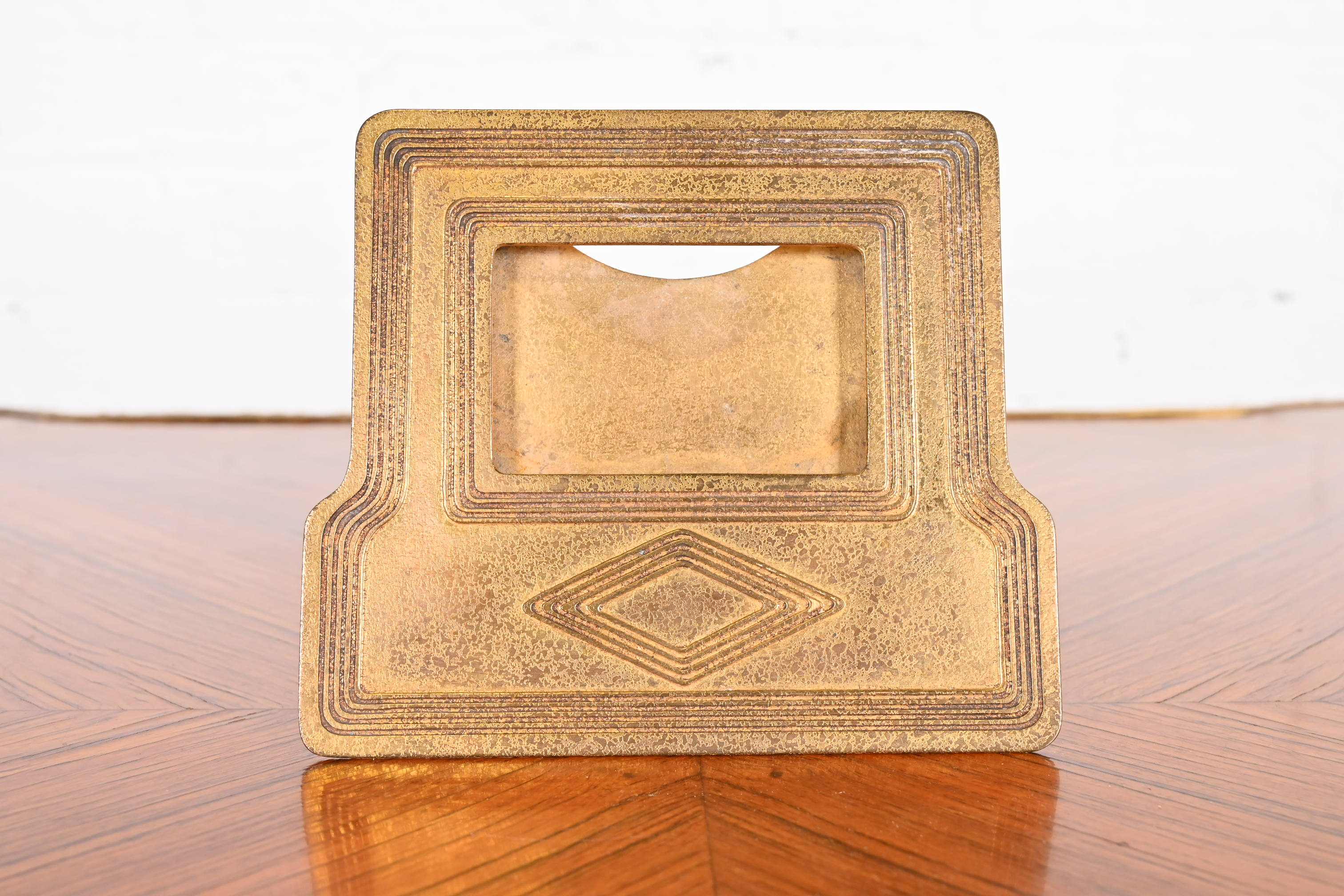 Tiffany Studios New York Graduate Bronze Doré Desk Calendar Frame or Picture Frame - Image 2