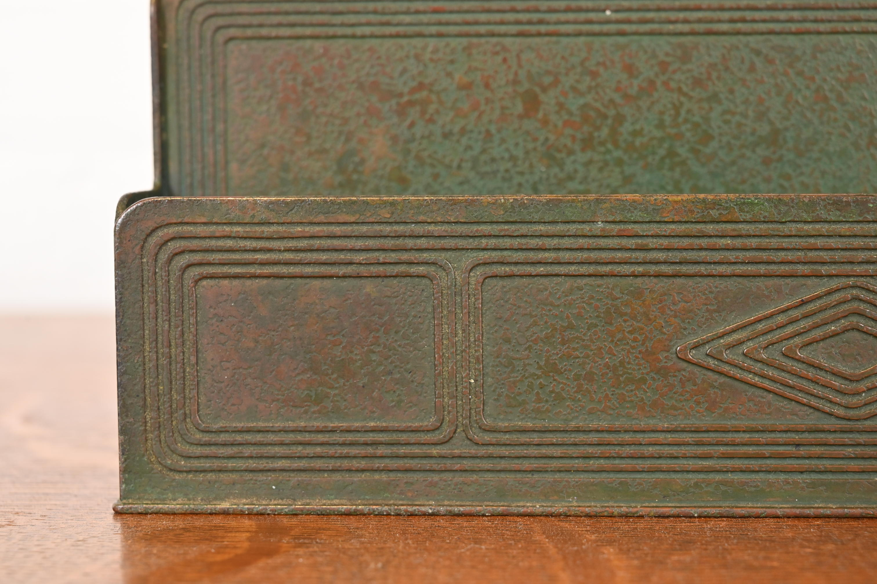 Tiffany Studios New York Graduate Bronze Letter Rack - Image 7