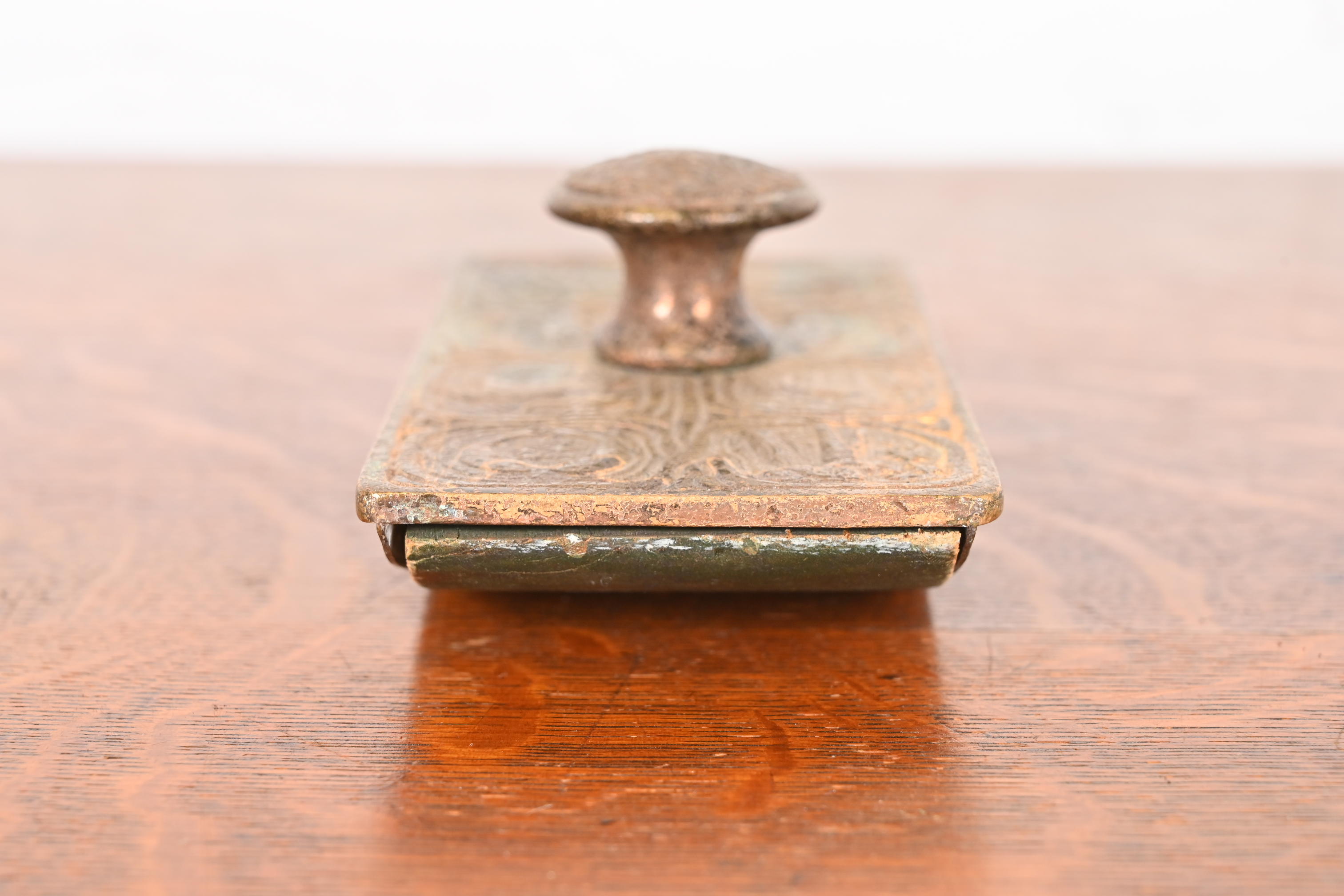 Tiffany Studios New York Zodiac Bronze Doré Rocker Blotter - Image 8