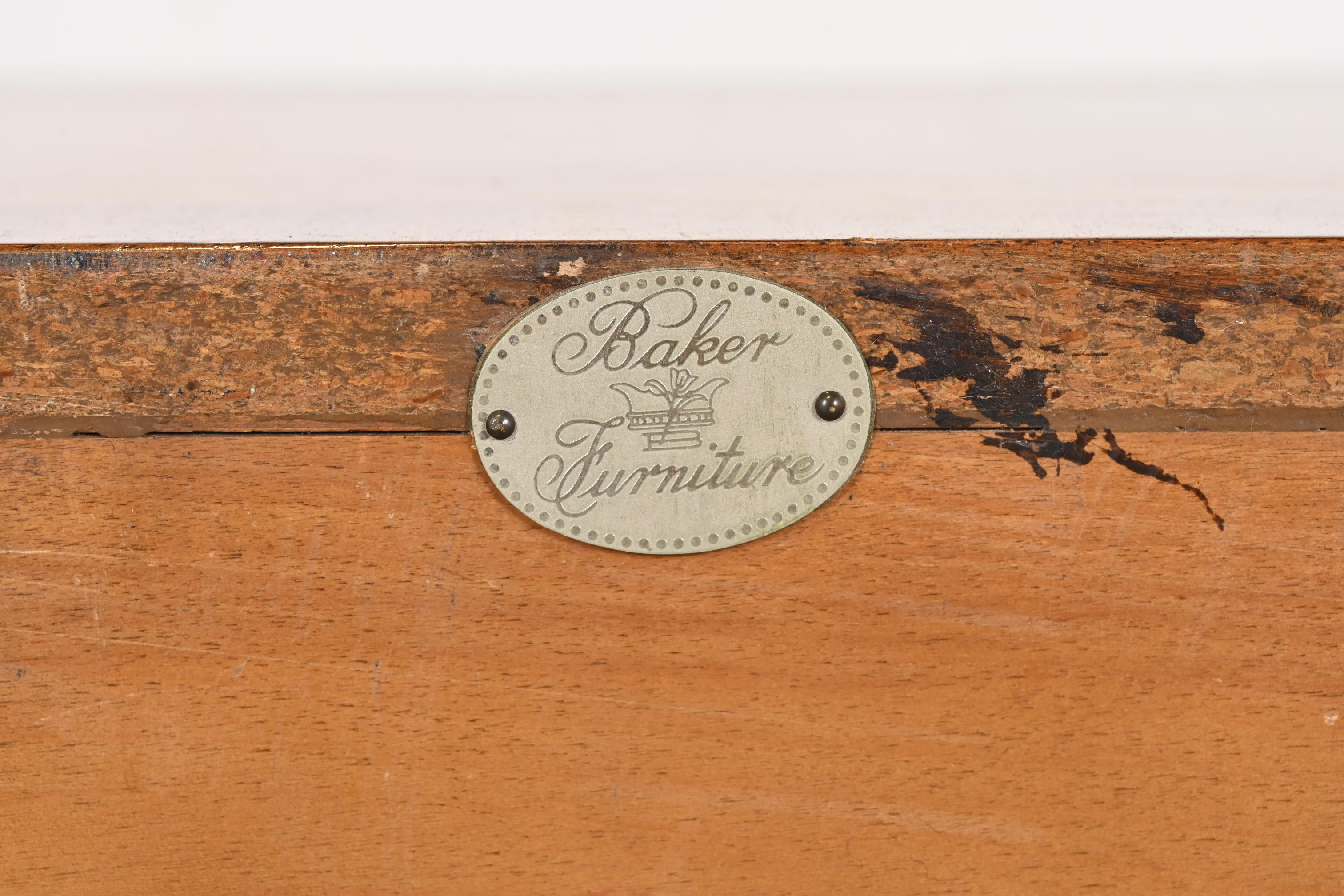 Baker Furniture Mid-Century Modern Campaign Rosewood Coffee Table on Hairpin Legs, Circa 1960s - Image 11