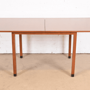 Edward Wormley for Dunbar Mid-Century Modern Walnut Flip Top Dining or Game Table, Newly Refinished