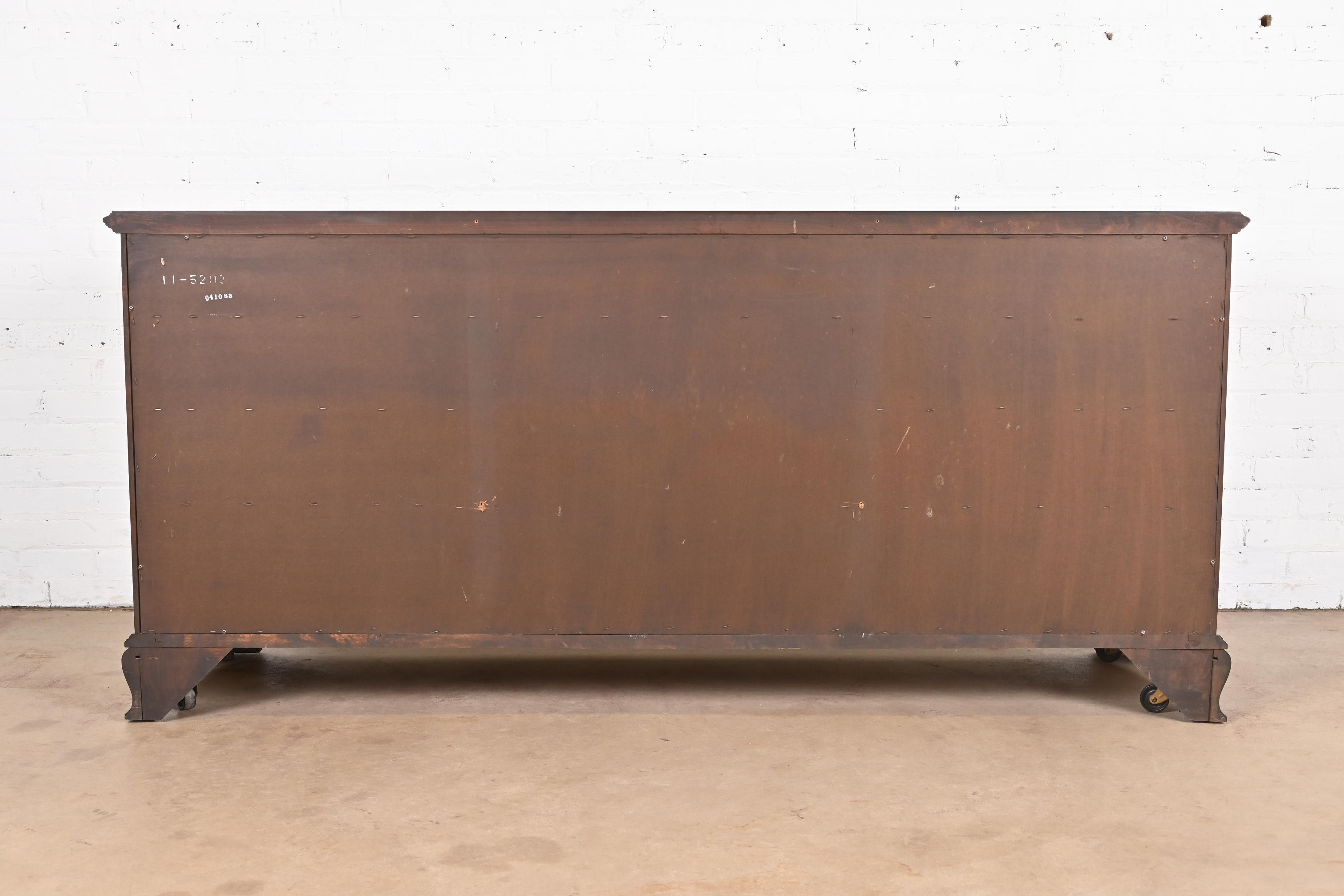 Ethan Allen Georgian Solid Cherry Wood Dresser or Credenza - Image 11