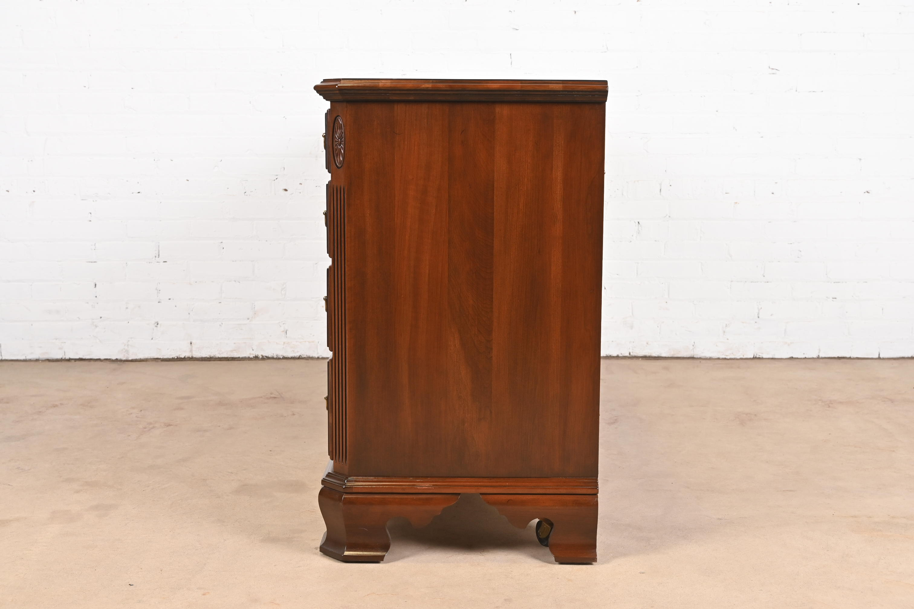 Ethan Allen Georgian Solid Cherry Wood Dresser or Credenza - Image 10