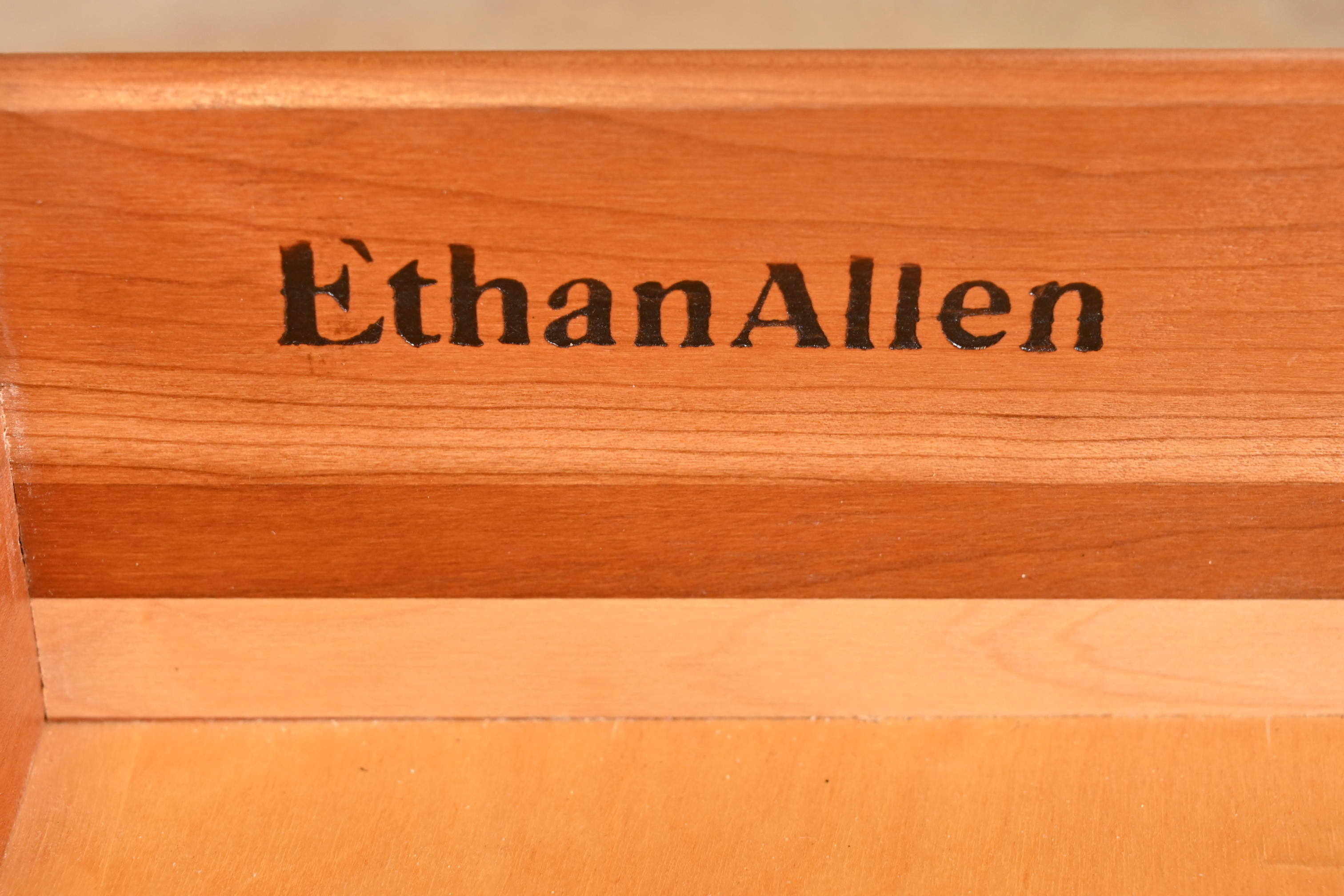 Ethan Allen Georgian Solid Cherry Wood Dresser or Credenza - Image 8
