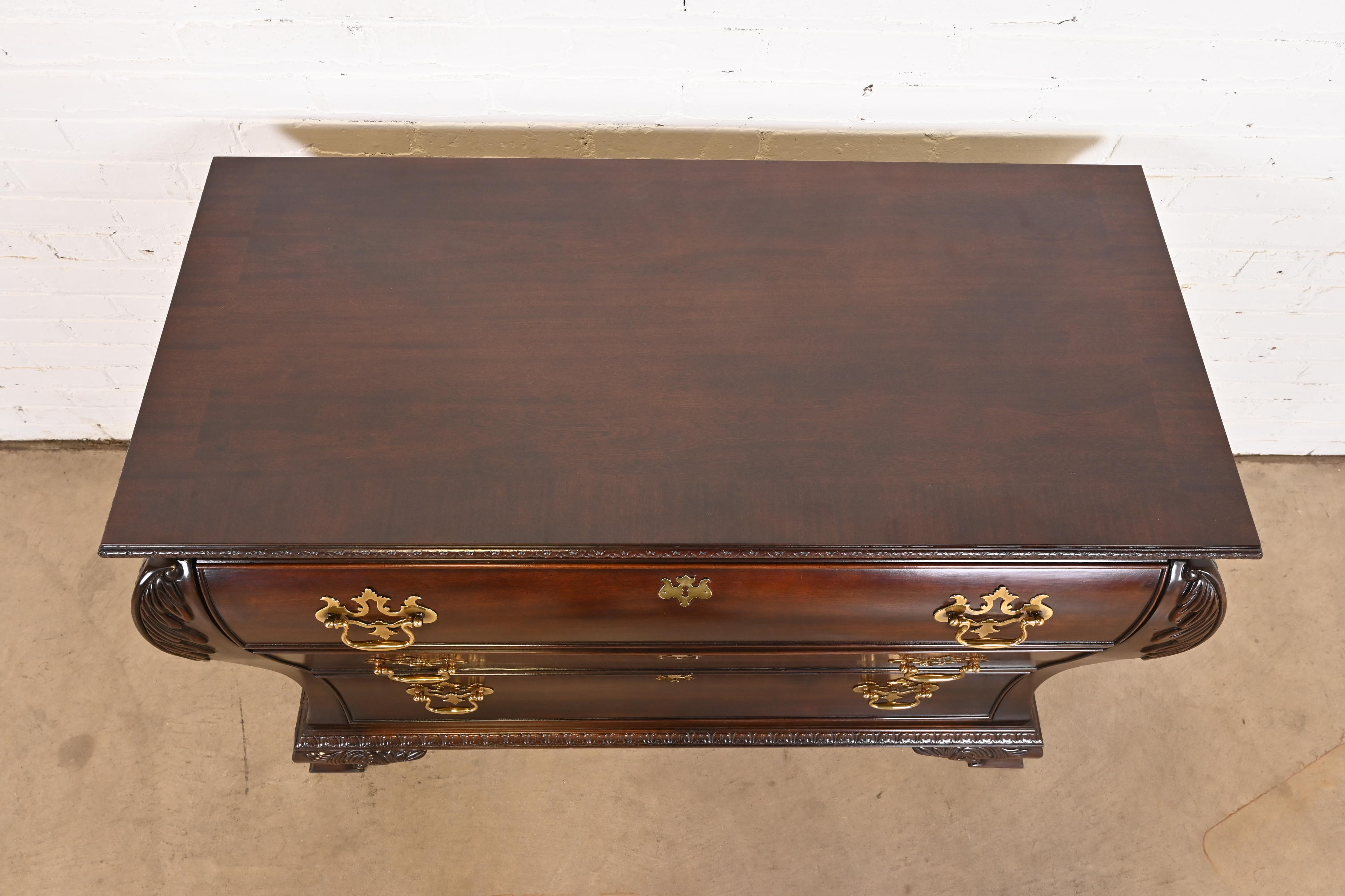 Century Furniture Georgian Carved Mahogany Bombay Dresser or Commode - Image 8