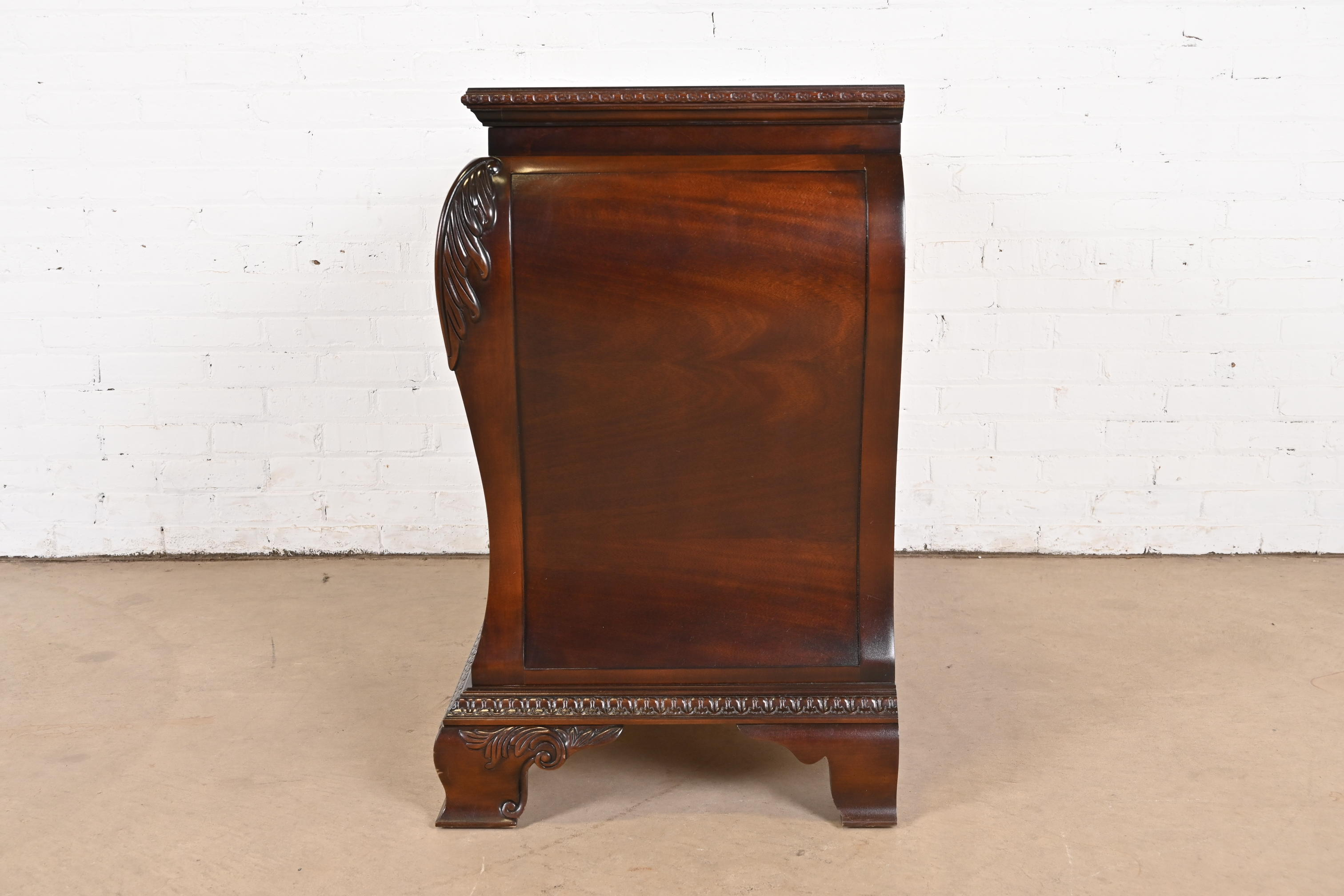 Century Furniture Georgian Carved Mahogany Bombay Dresser or Commode - Image 9