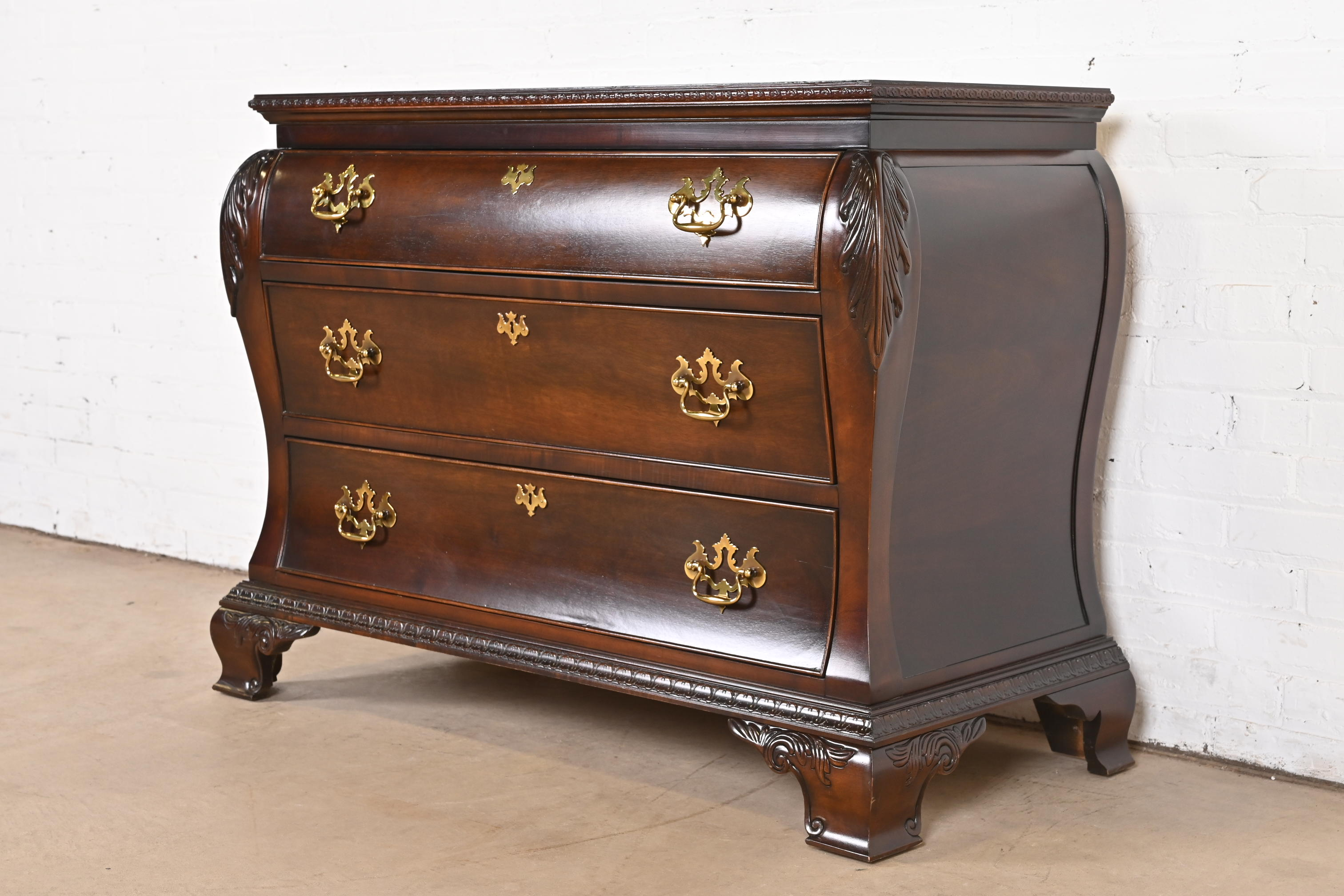 Century Furniture Georgian Carved Mahogany Bombay Dresser or Commode - Image 2