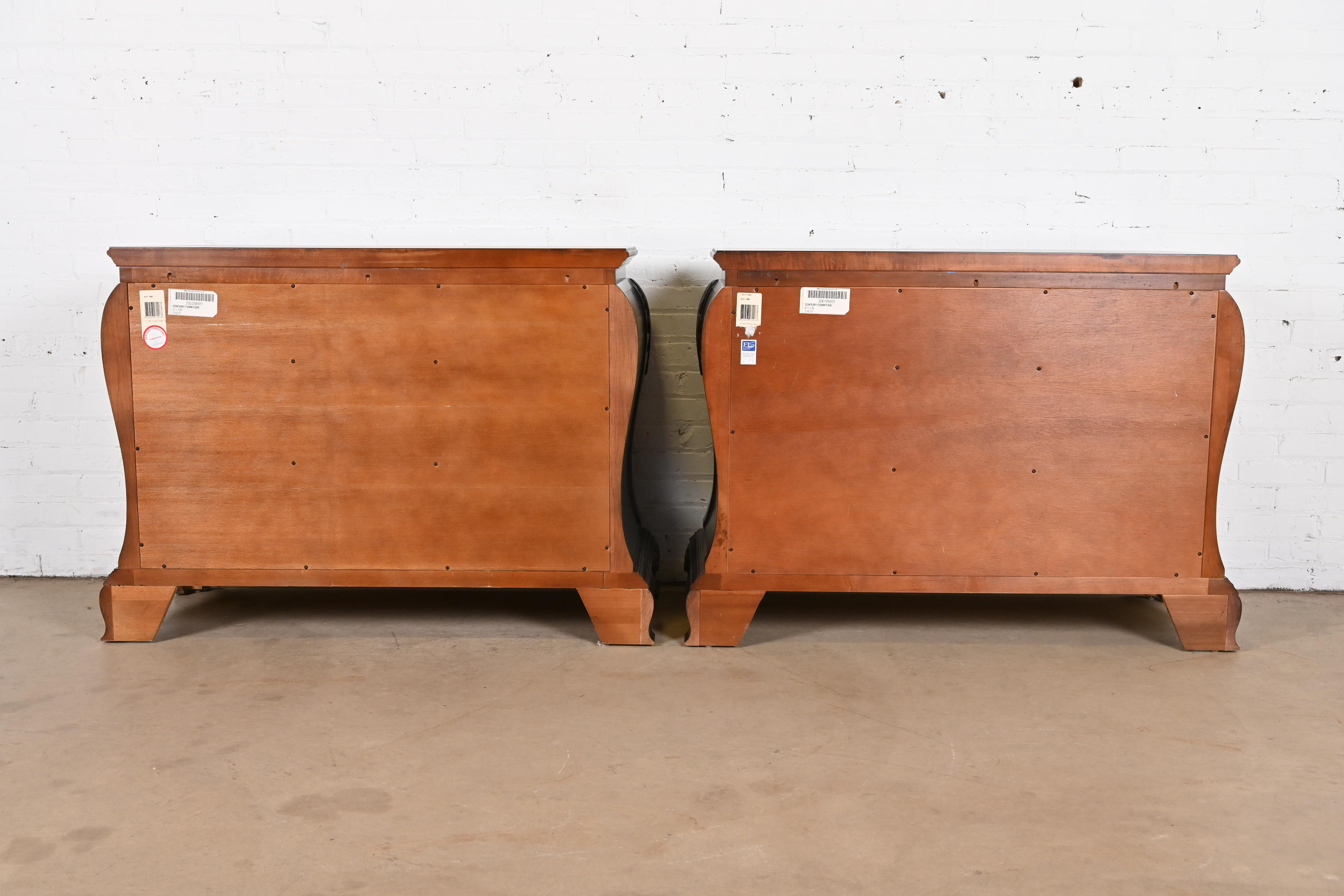 Century Furniture Georgian Carved Mahogany Bombay Dressers or Commodes, Pair - Image 11