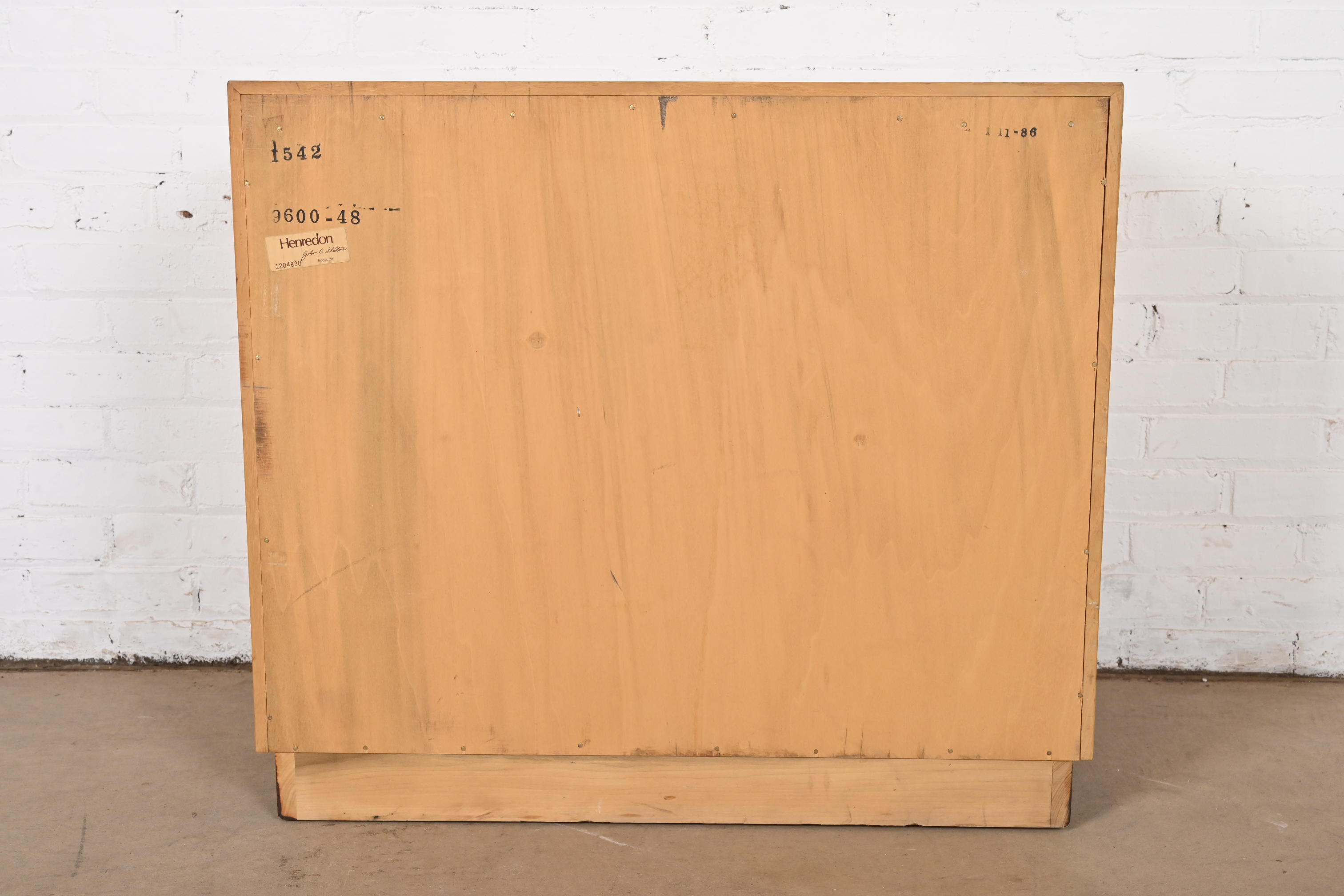 Milo Baughman Style Burl Wood Bar Cabinet by Henredon - Image 10