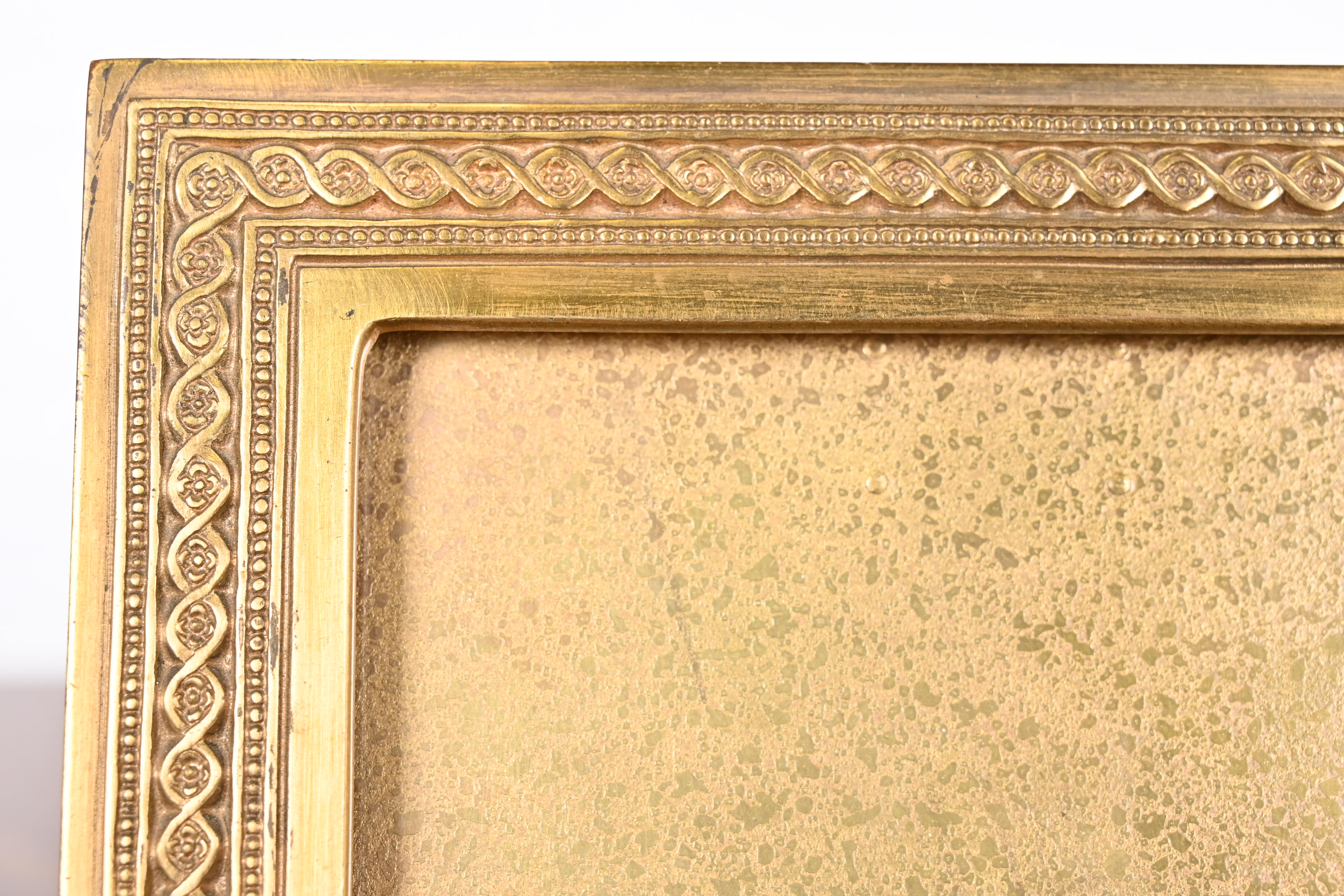Tiffany Studios New York Adam Bronze Doré Desk Calendar Frame or Picture Frame - Image 6