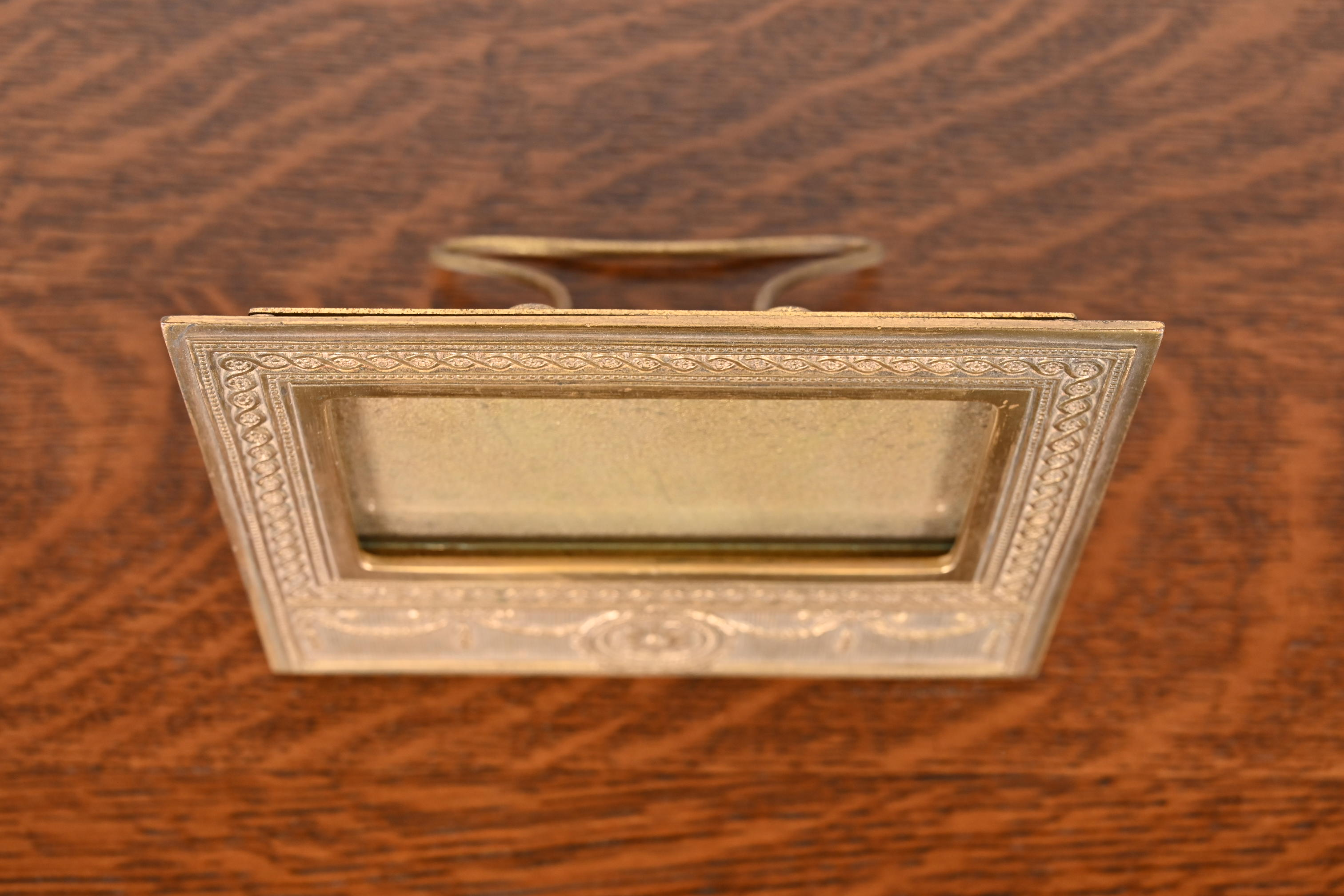 Tiffany Studios New York Adam Bronze Doré Desk Calendar Frame or Picture Frame - Image 5