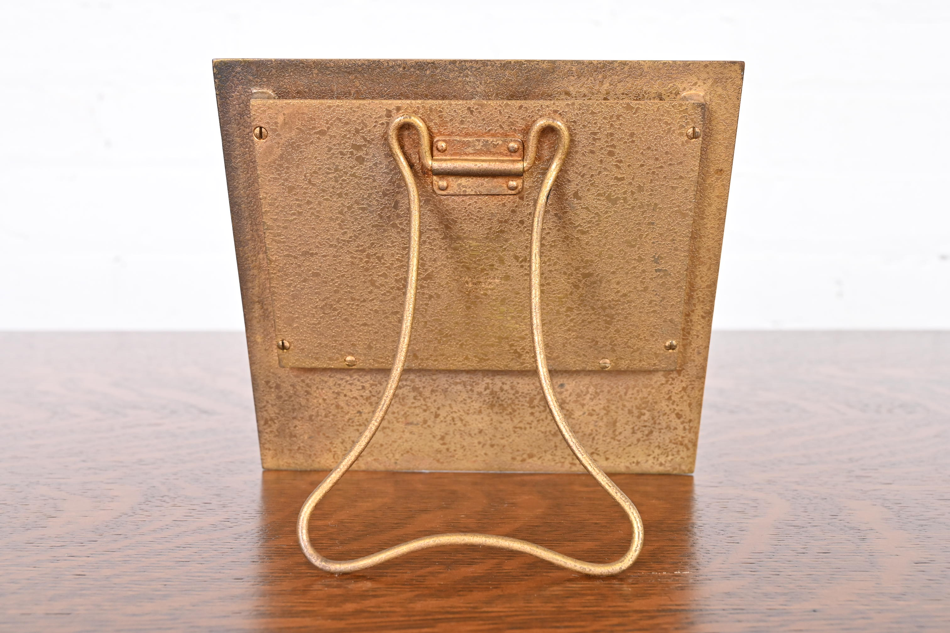 Tiffany Studios New York Adam Bronze Doré Desk Calendar Frame or Picture Frame - Image 9