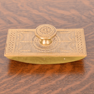 Tiffany Studios New York Adam Bronze Doré Rocker Blotter