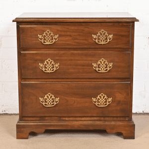 Harden Furniture Georgian Solid Cherry Wood Three-Drawer Bedside Chest