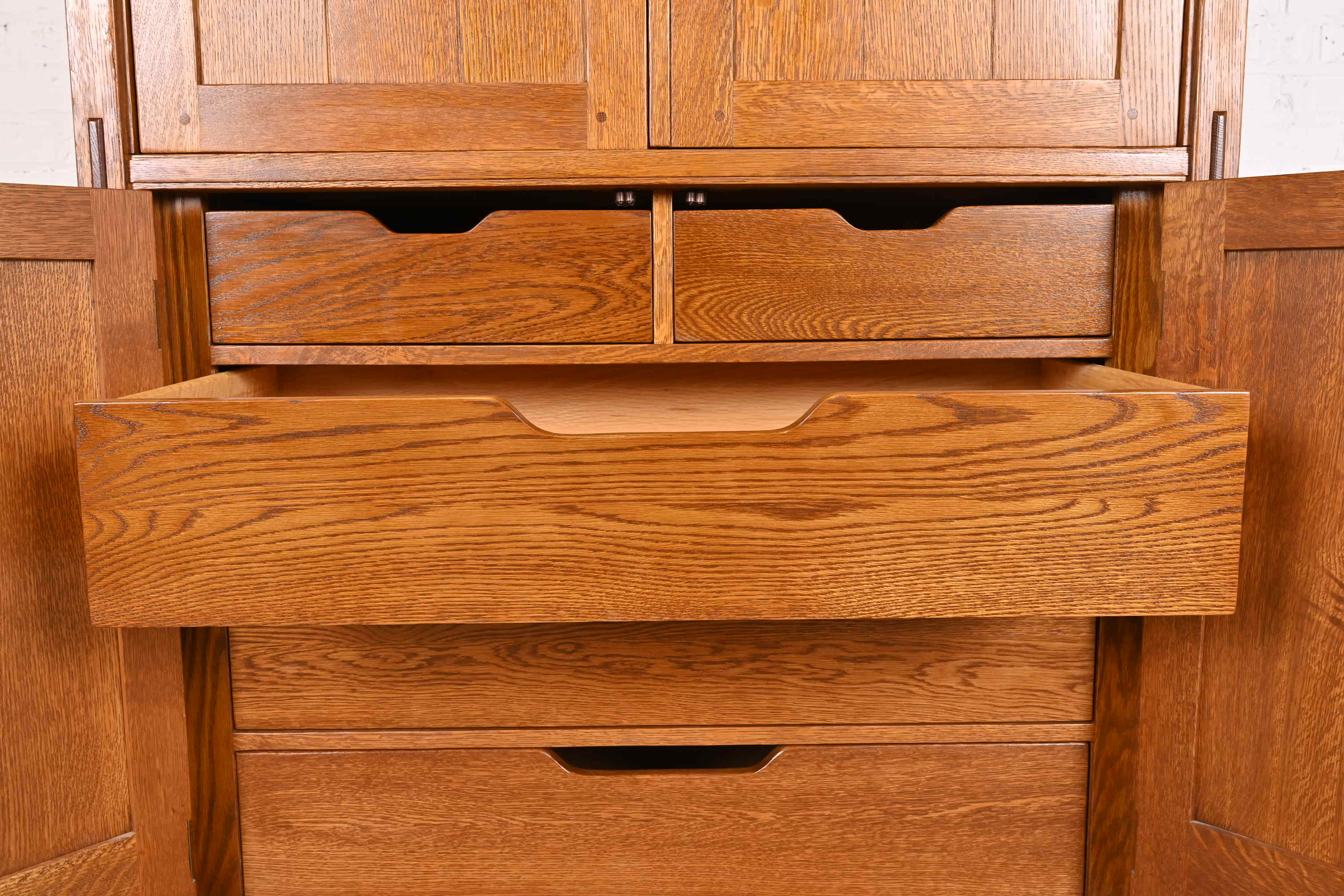 Stickley Mission Oak Arts & Crafts Media Armoire Cabinet - Image 5