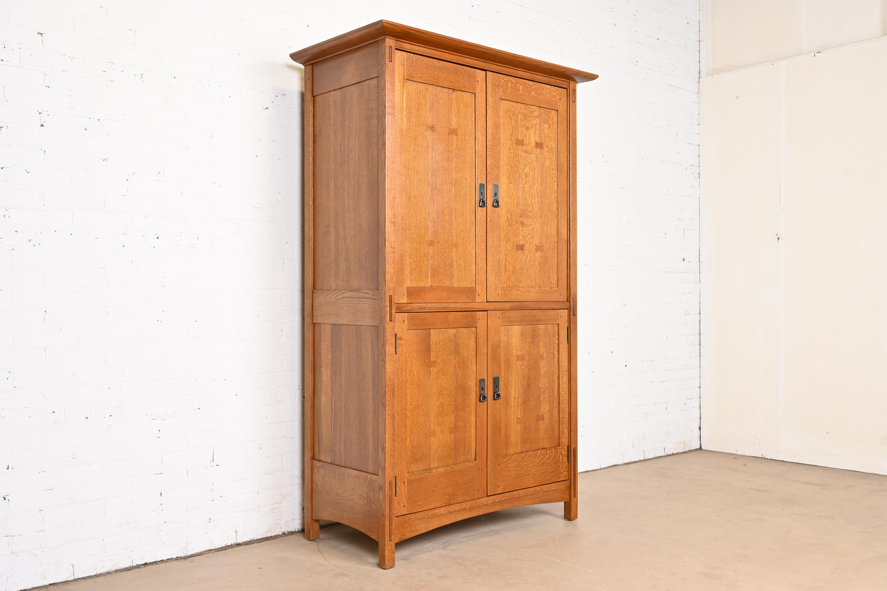 Stickley Mission Oak Arts & Crafts Media Armoire Cabinet - Image 3