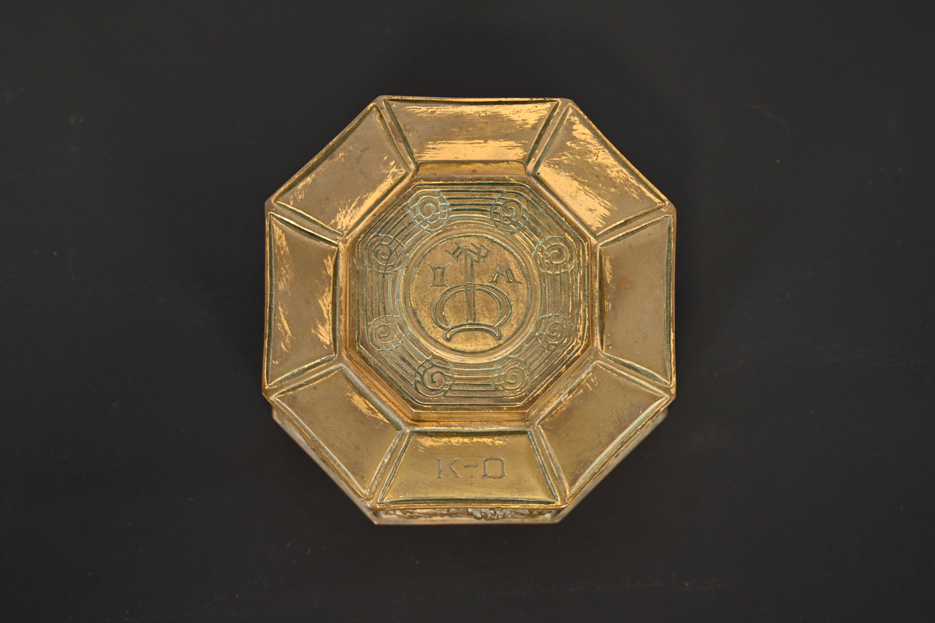 Tiffany Studios New York Bookmark Pattern Bronze Inkwell - Image 6