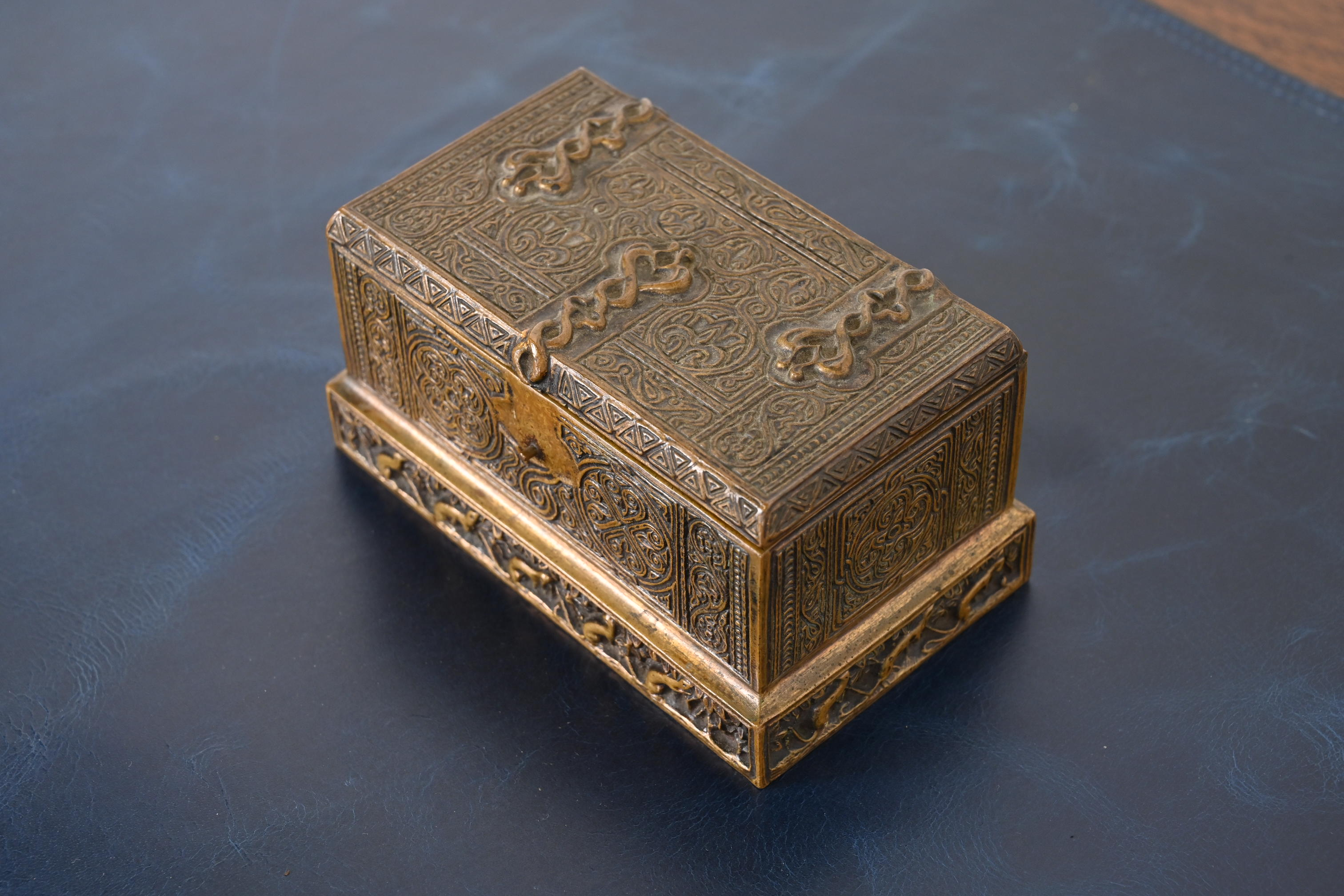 Tiffany Studios New York Venetian Bronze Double Inkwell