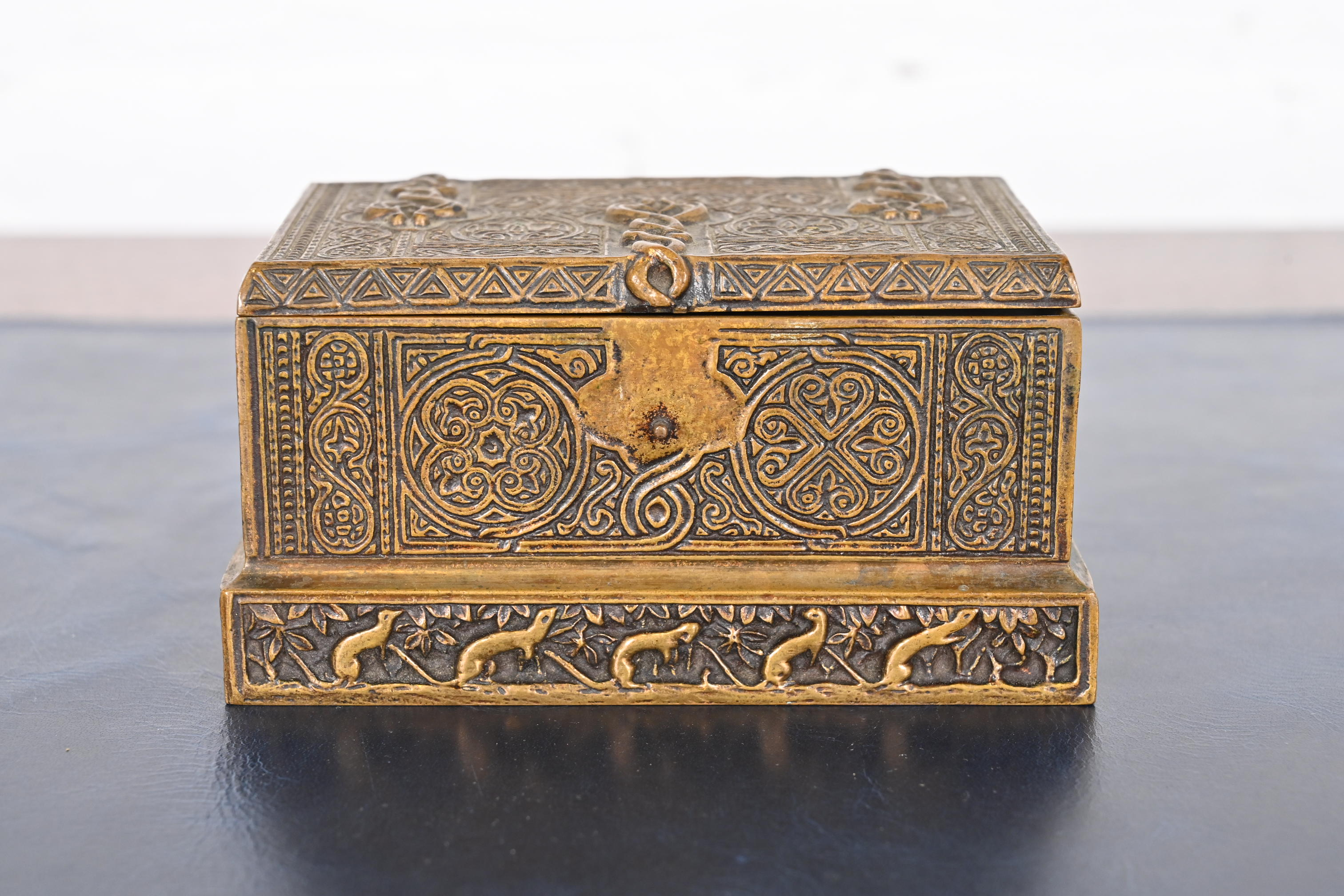 Tiffany Studios New York Venetian Bronze Double Inkwell - Image 3