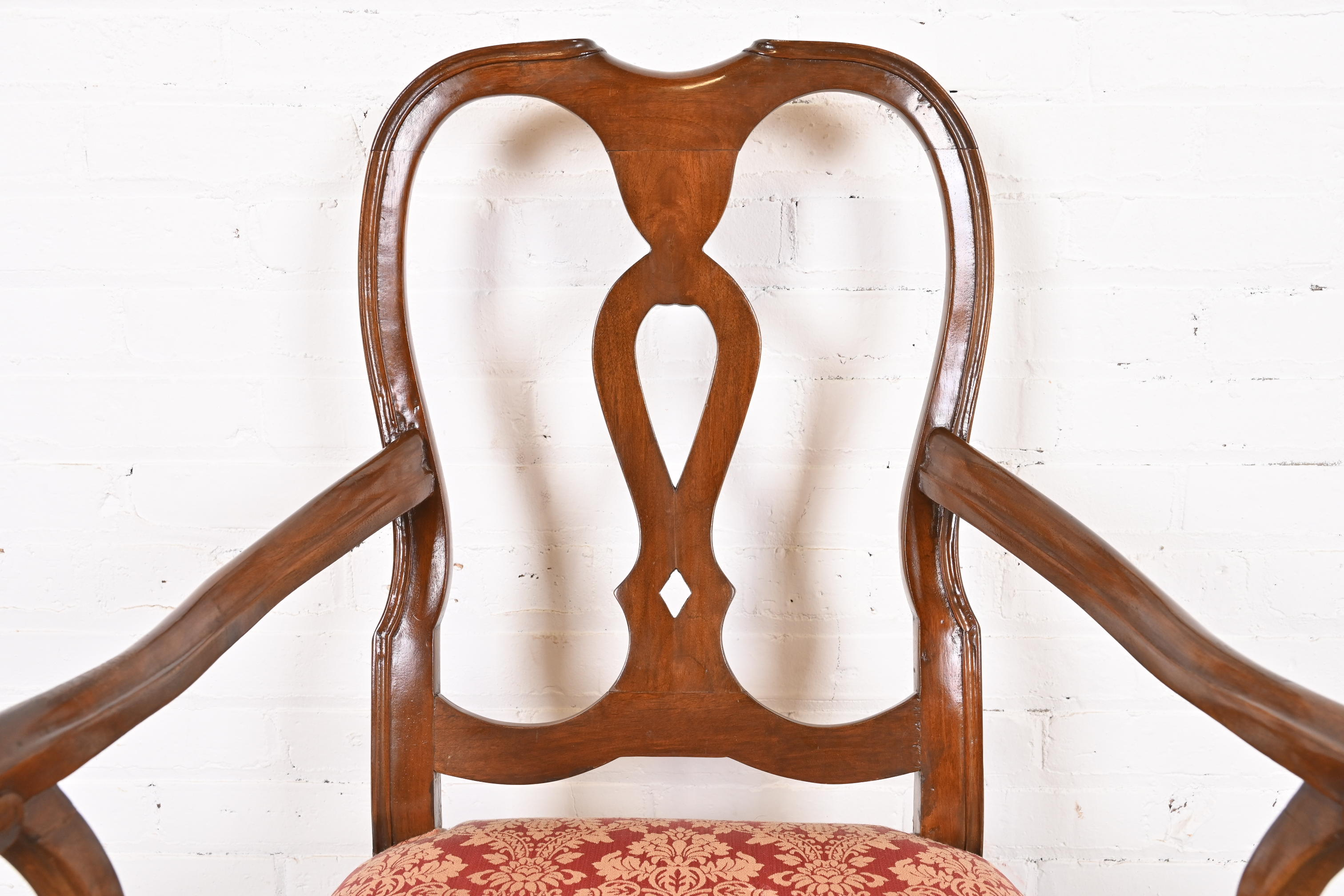 Baker Furniture Italian Provincial Louis XV Carved Walnut Dining Chairs, Set of Eight - Image 10