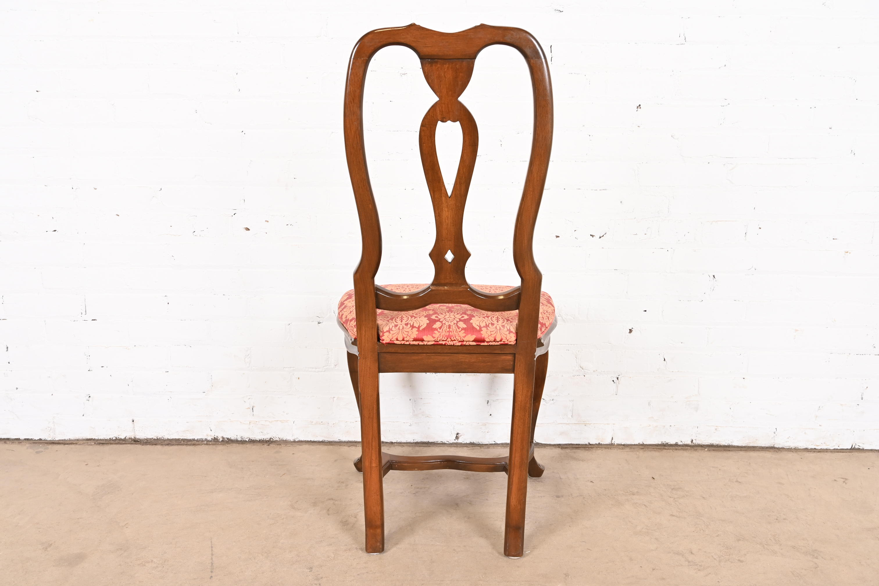Baker Furniture Italian Provincial Louis XV Carved Walnut Dining Chairs, Set of Eight - Image 8