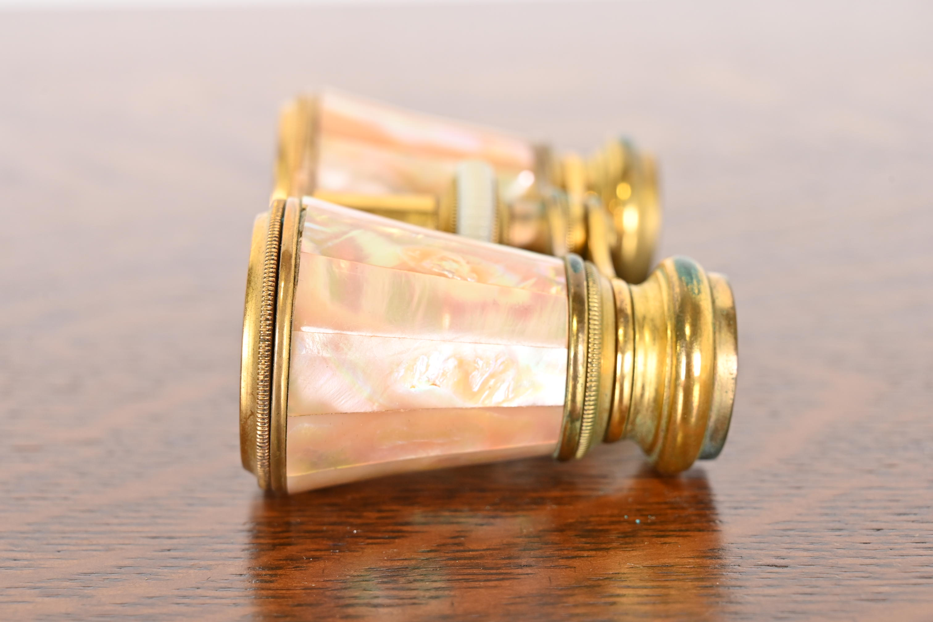 Colmont Ft Paris Mother of Pearl French Opera Glasses With Velvet Lined Leather Case, Circa 1890s - Image 9