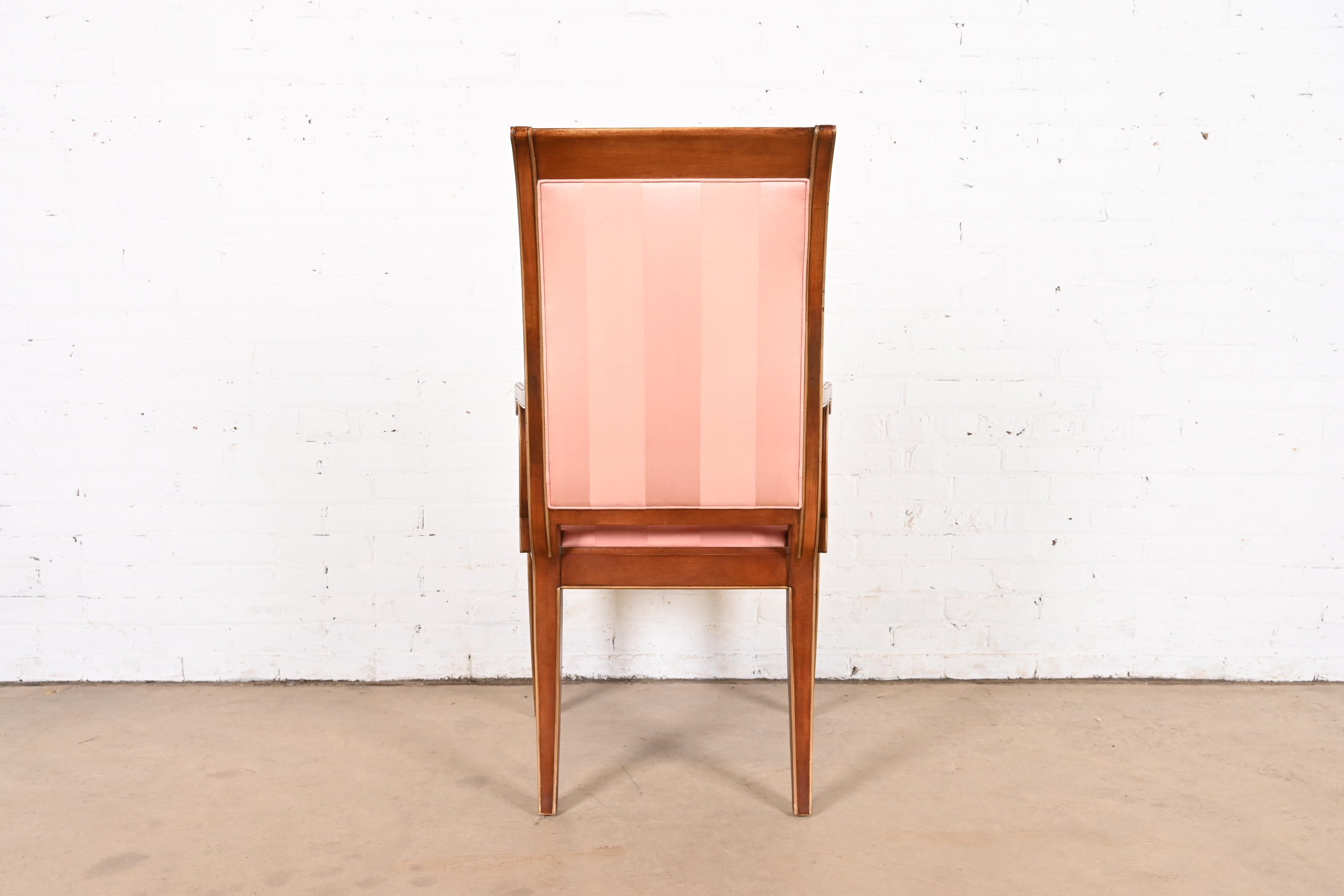 E. J. Victor Regency Carved Mahogany and Gold Gilt Dining Chairs, Set of Six - Image 10