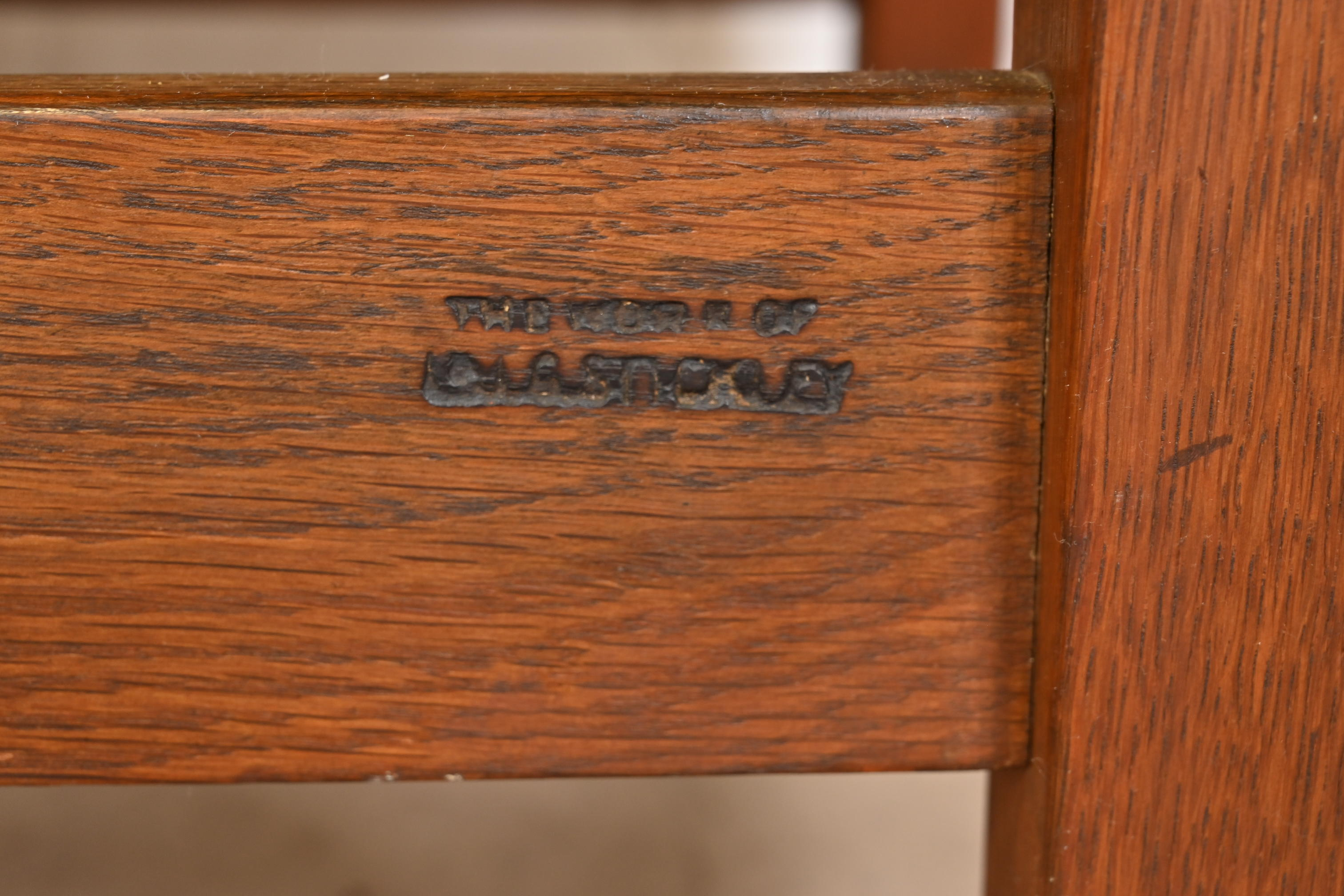 L. & J. G. Stickley Antique Mission Oak Arts & Crafts Open Arm Settee or Loveseat, Circa 1900 - Image 11
