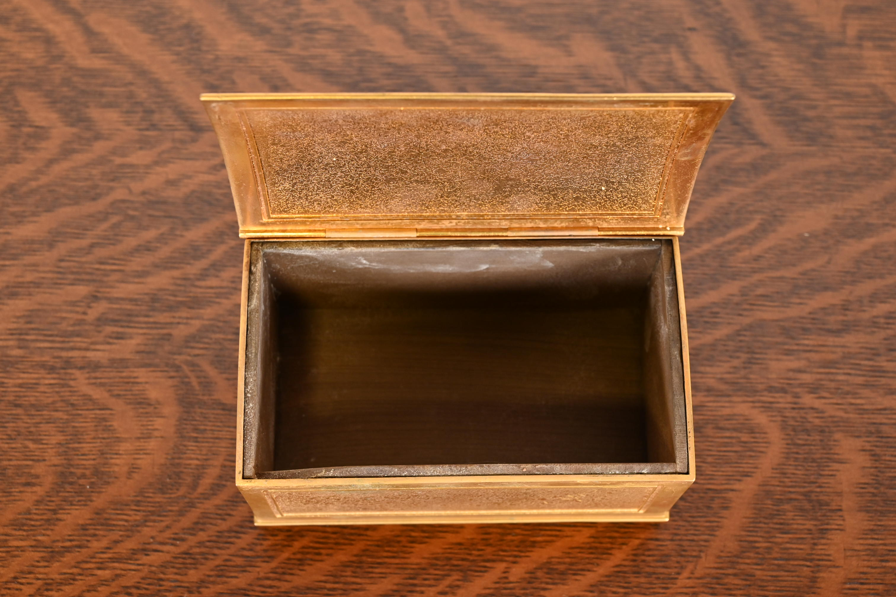 Tiffany Studios New York Bronze Doré Desk Box or Humidor - Image 9