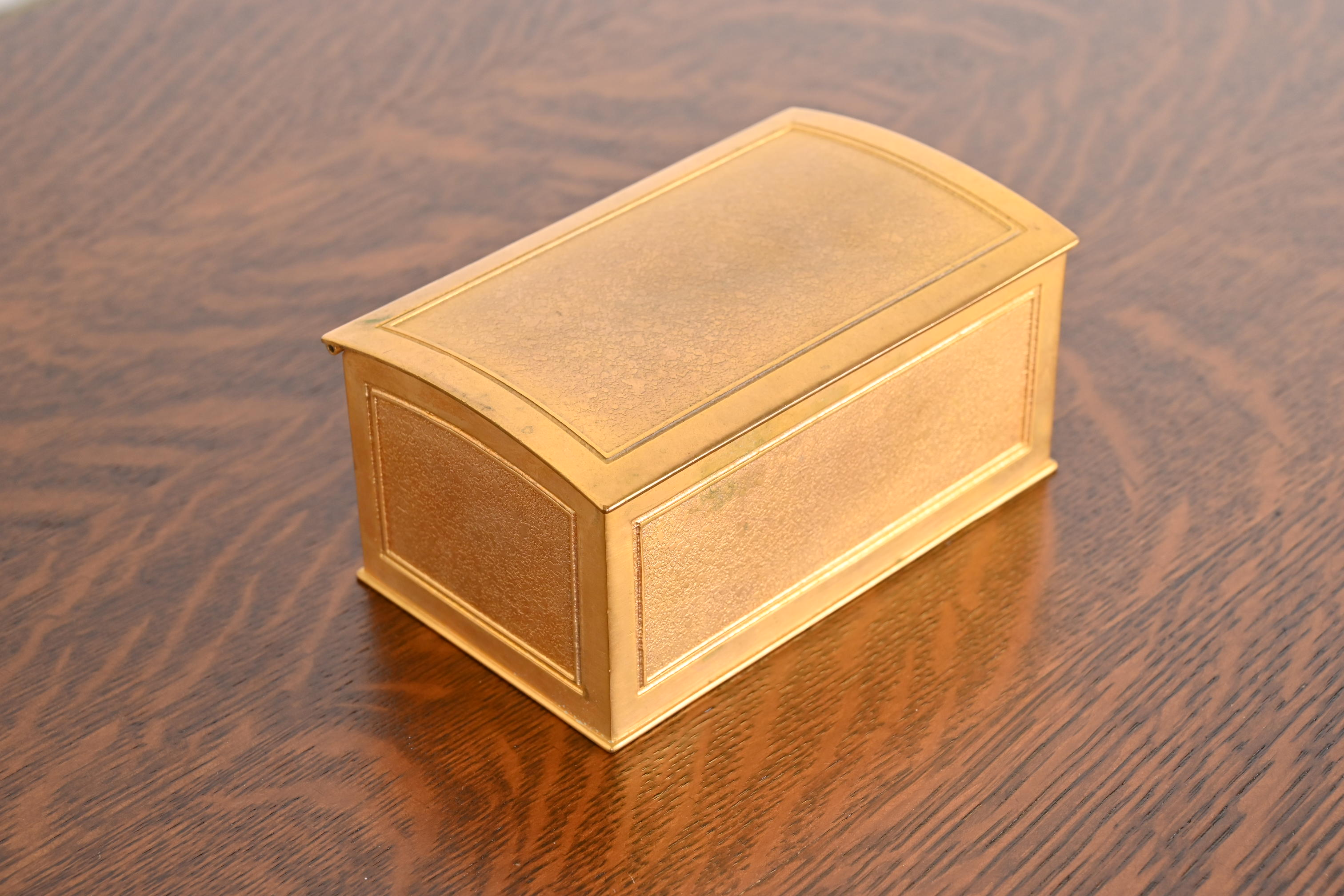 Tiffany Studios New York Bronze Doré Desk Box or Humidor - Image 5