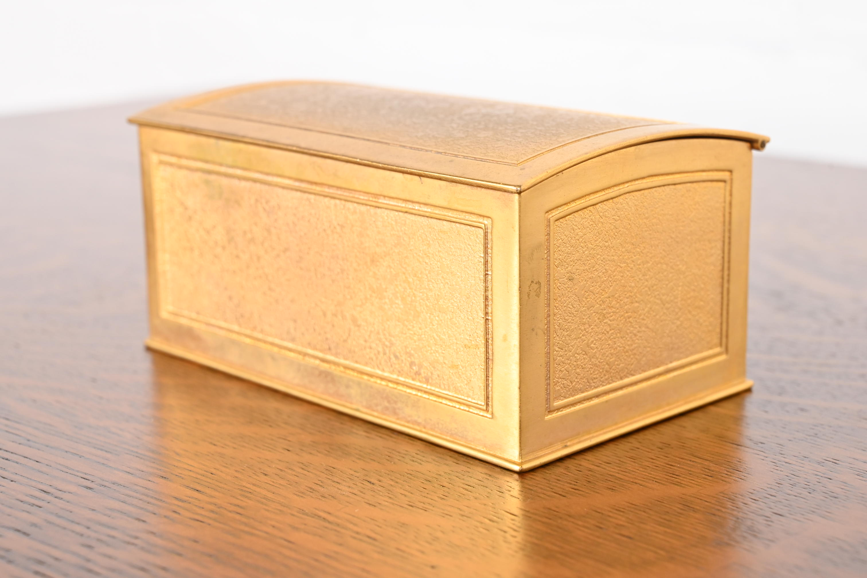 Tiffany Studios New York Bronze Doré Desk Box or Humidor